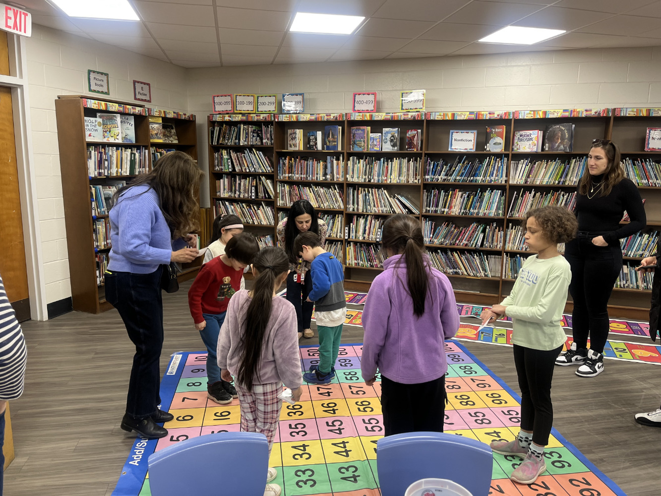  Dual language program students and their families worked on their math skills   
