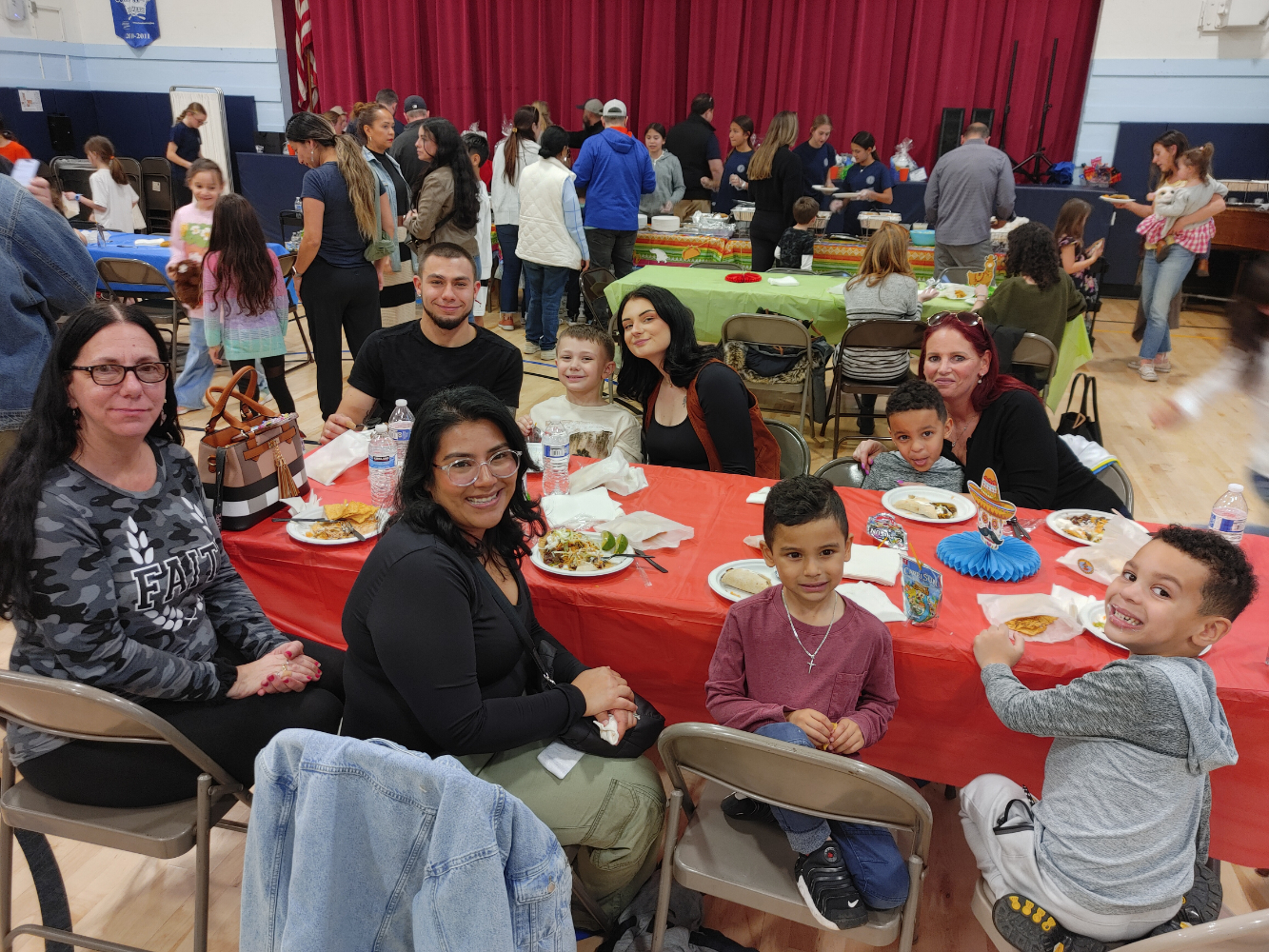  A Washington School PTA family dinner night was held taco style last Friday evening.    