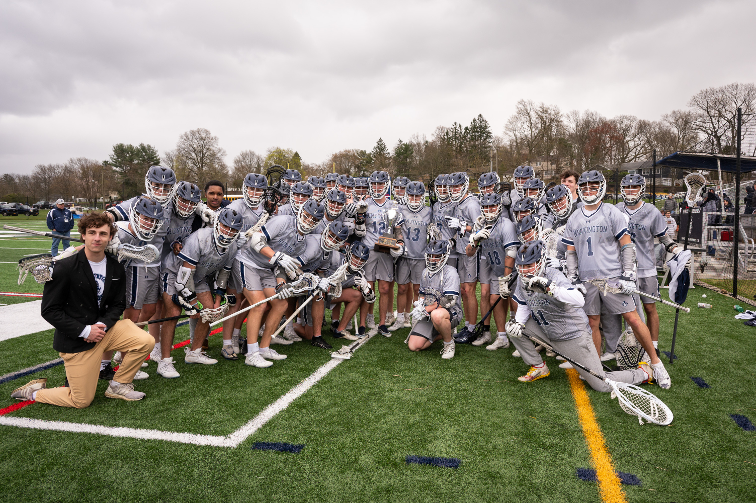  The Huntington boys' lacrosse team topped Cold Spring Harbor, 10-5. (Darin Reed photo.)  