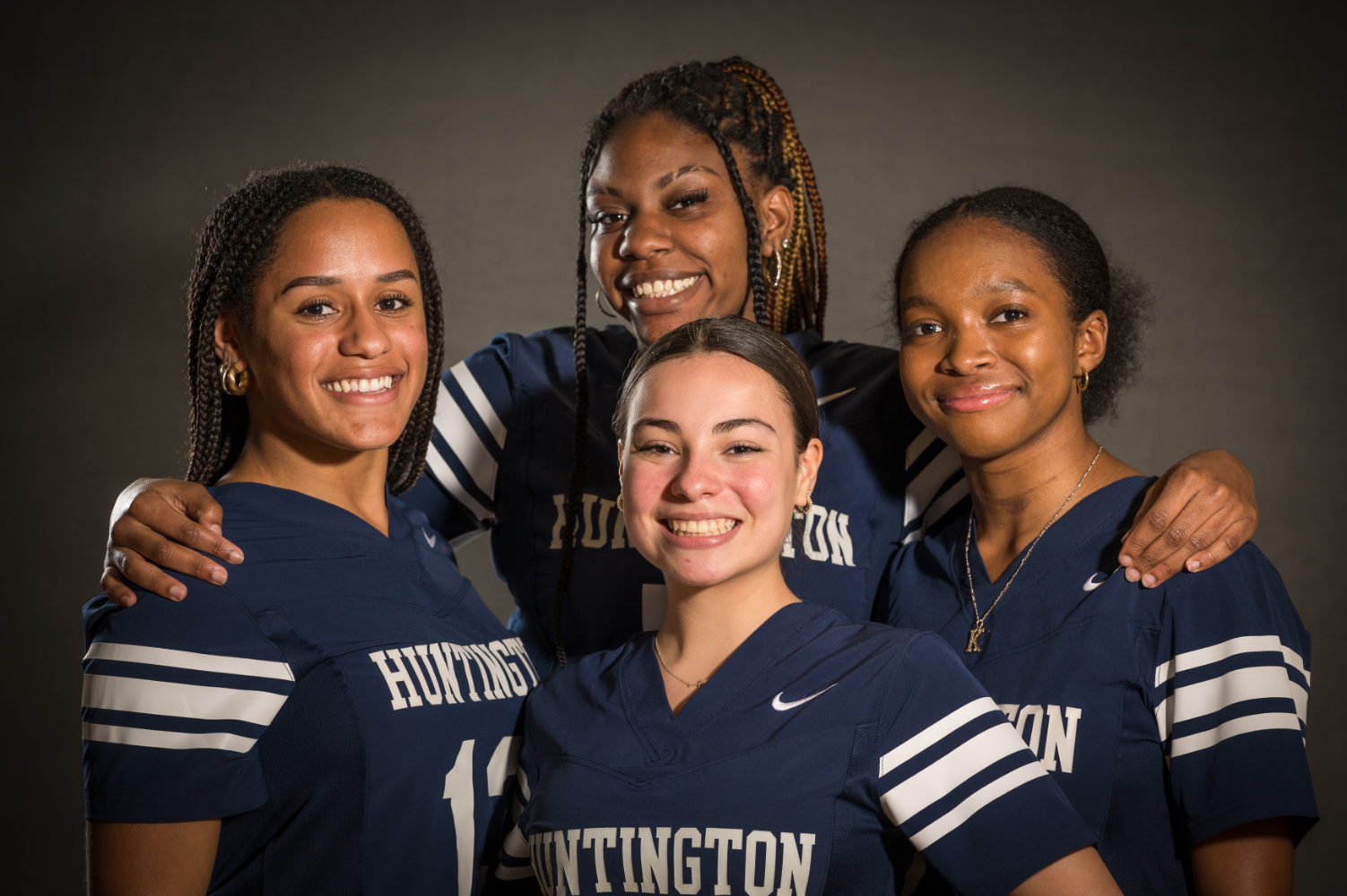  Huntington flag football team players are a great group of teenagers. (Rachel Learned and Darin Reed photo.)  