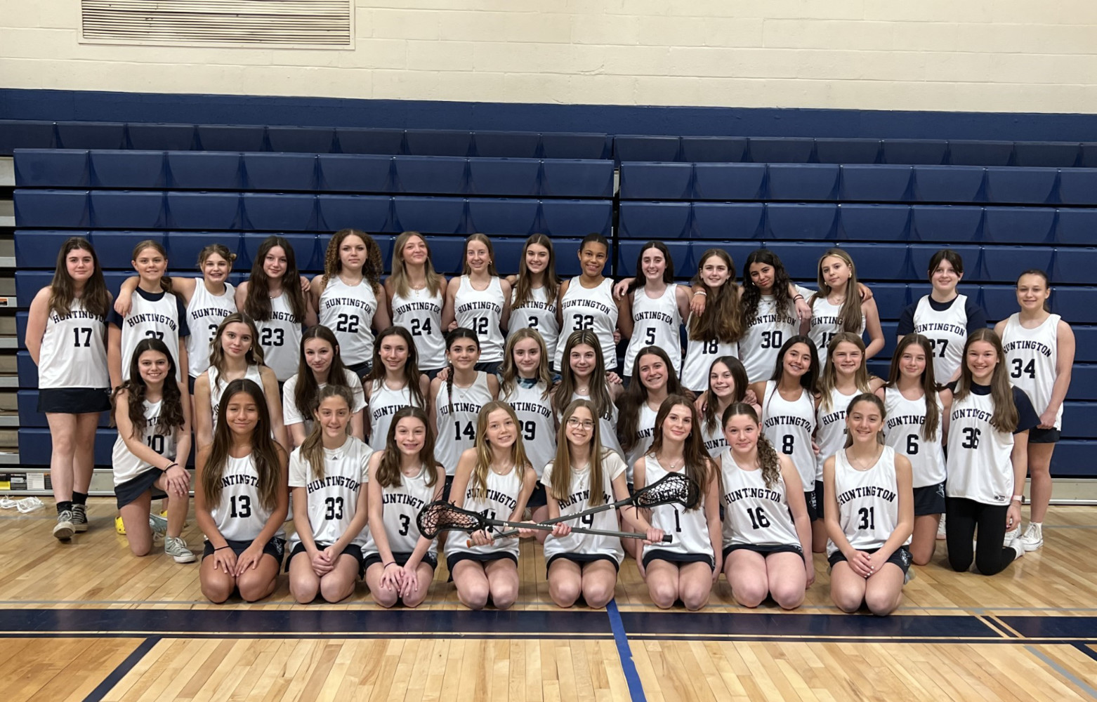  The 2024 Finley Middle School girls' lacrosse team.  