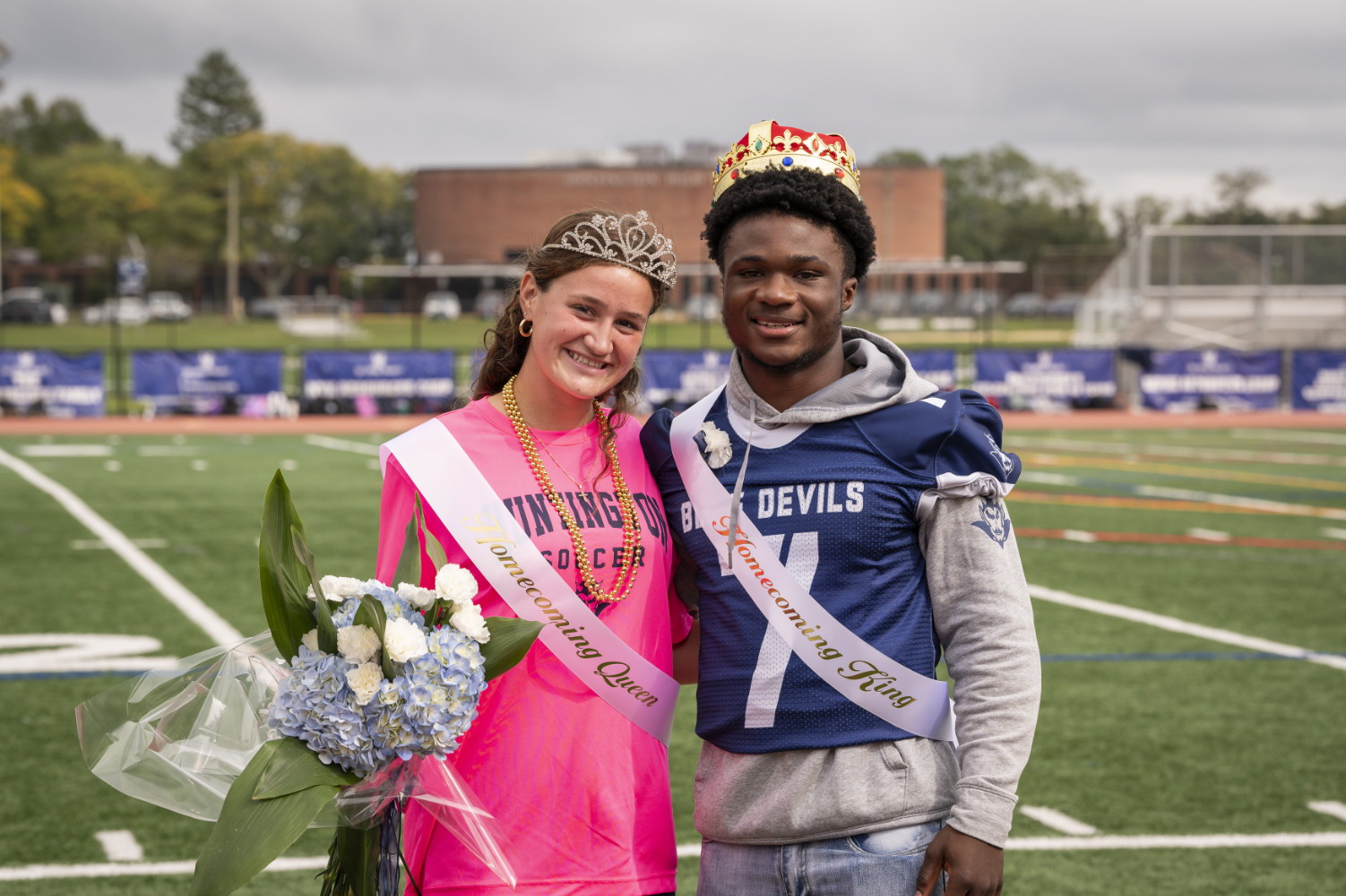  Huntington 2023 Homecoming Day King and Queen David Dax and Reese Rinaldi (Darin Reed photo.)  
