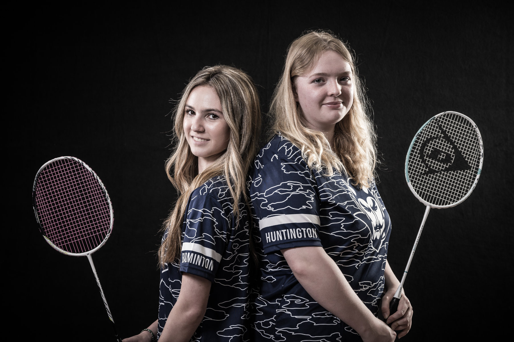 Sophia Weiss and Megan Lewis were Huntington's No. 1 doubles team. (Rachel Learned photo.)