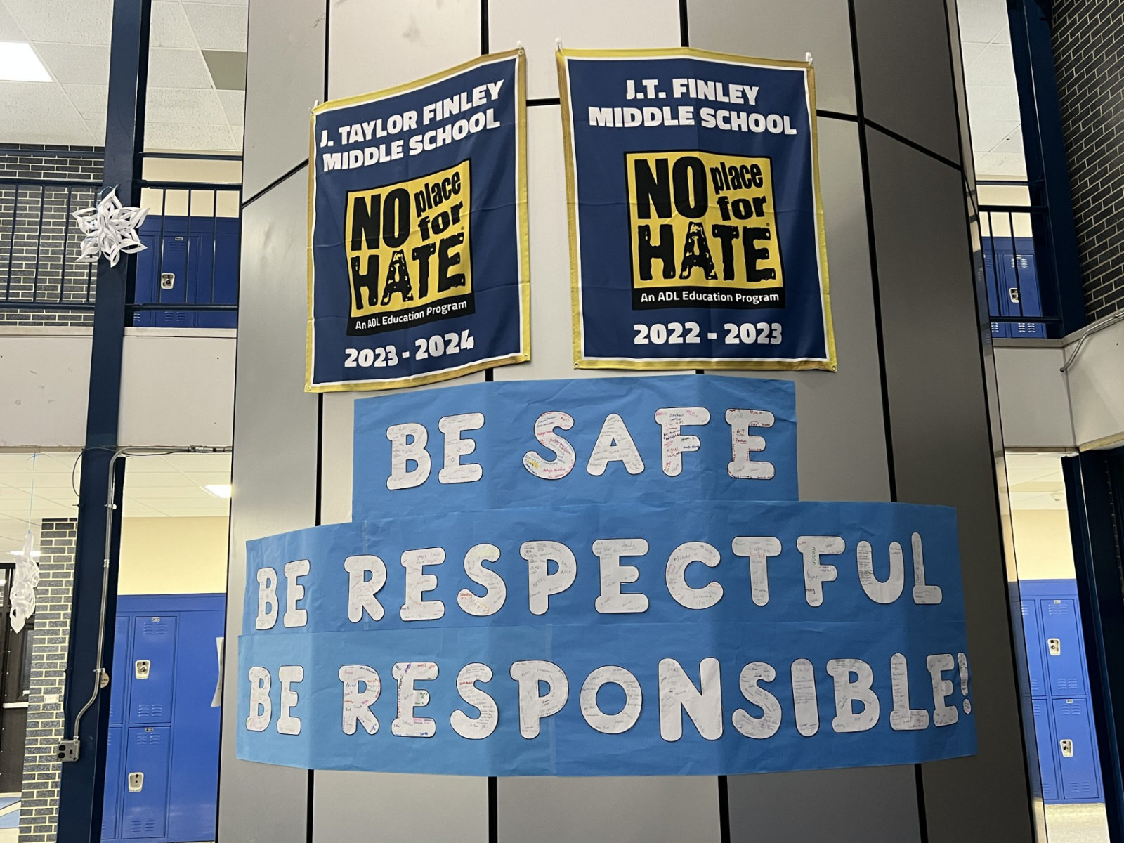 Finley's No Place for Hate club is promoting universal human rights throughout December.