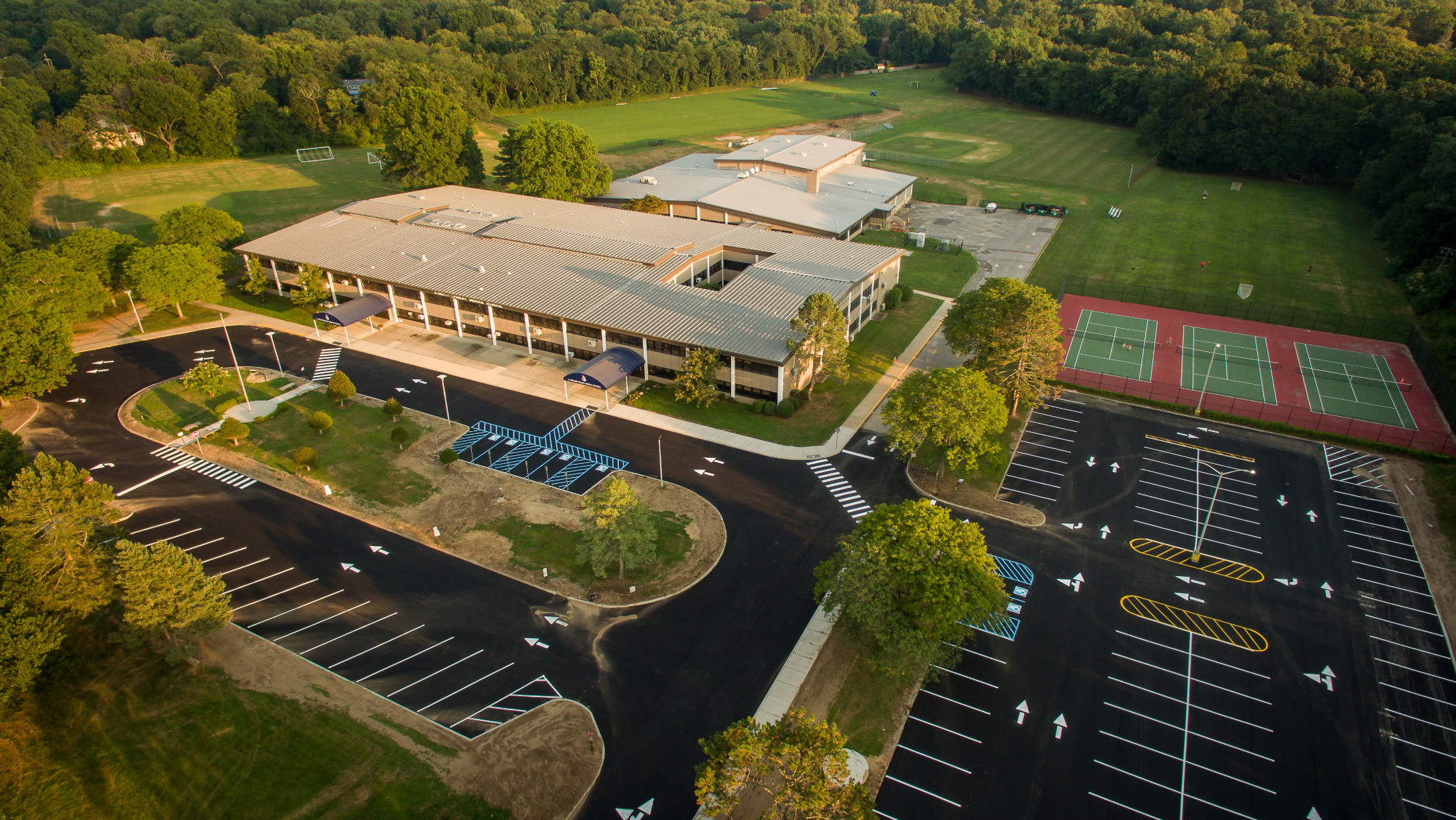  J. Taylor Finley Middle School houses Huntington UFSD's seventh and eighth graders. (Darin Reed photo.)  