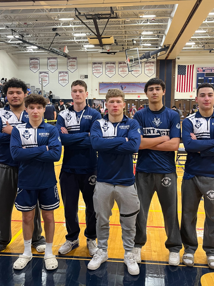  Huntington's six All-League wrestlers and county tournament qualifiers   
