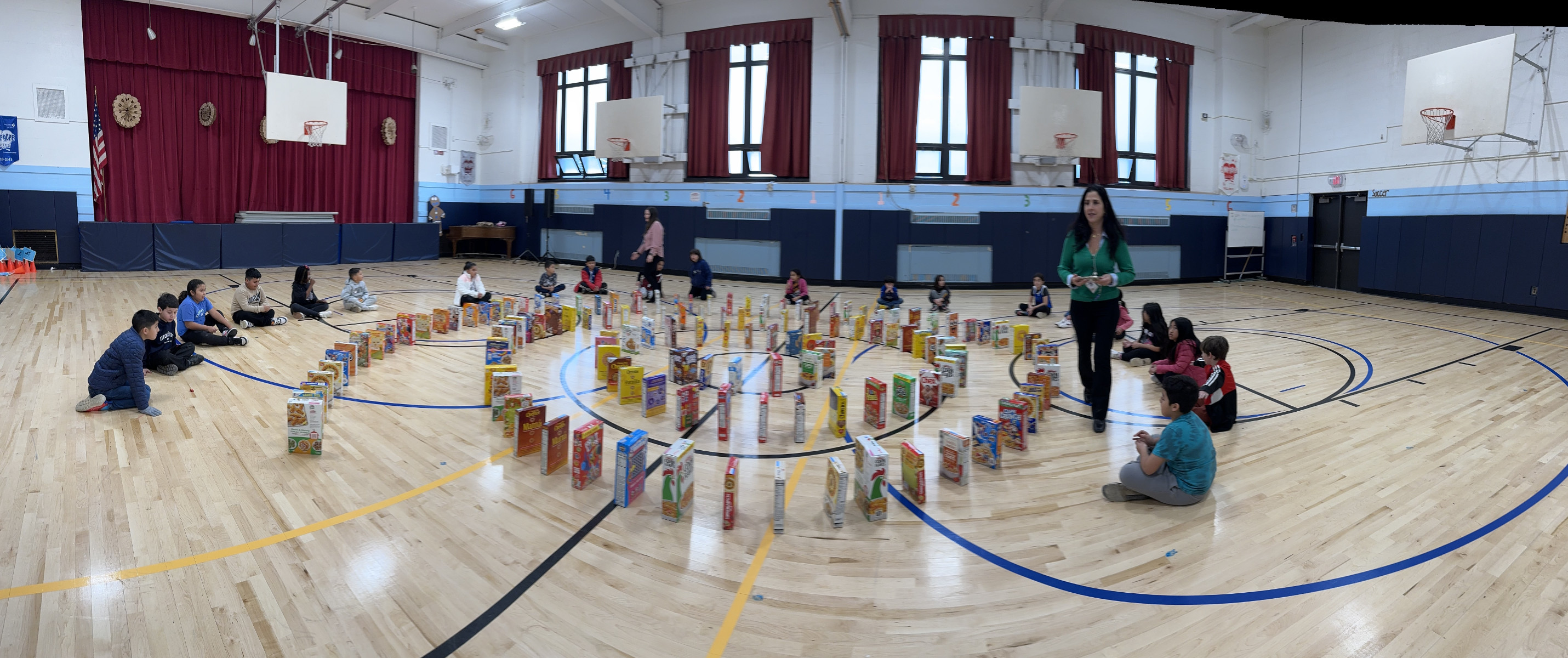  Washington's cereal challenge resulted in the donation of 129 boxes.  