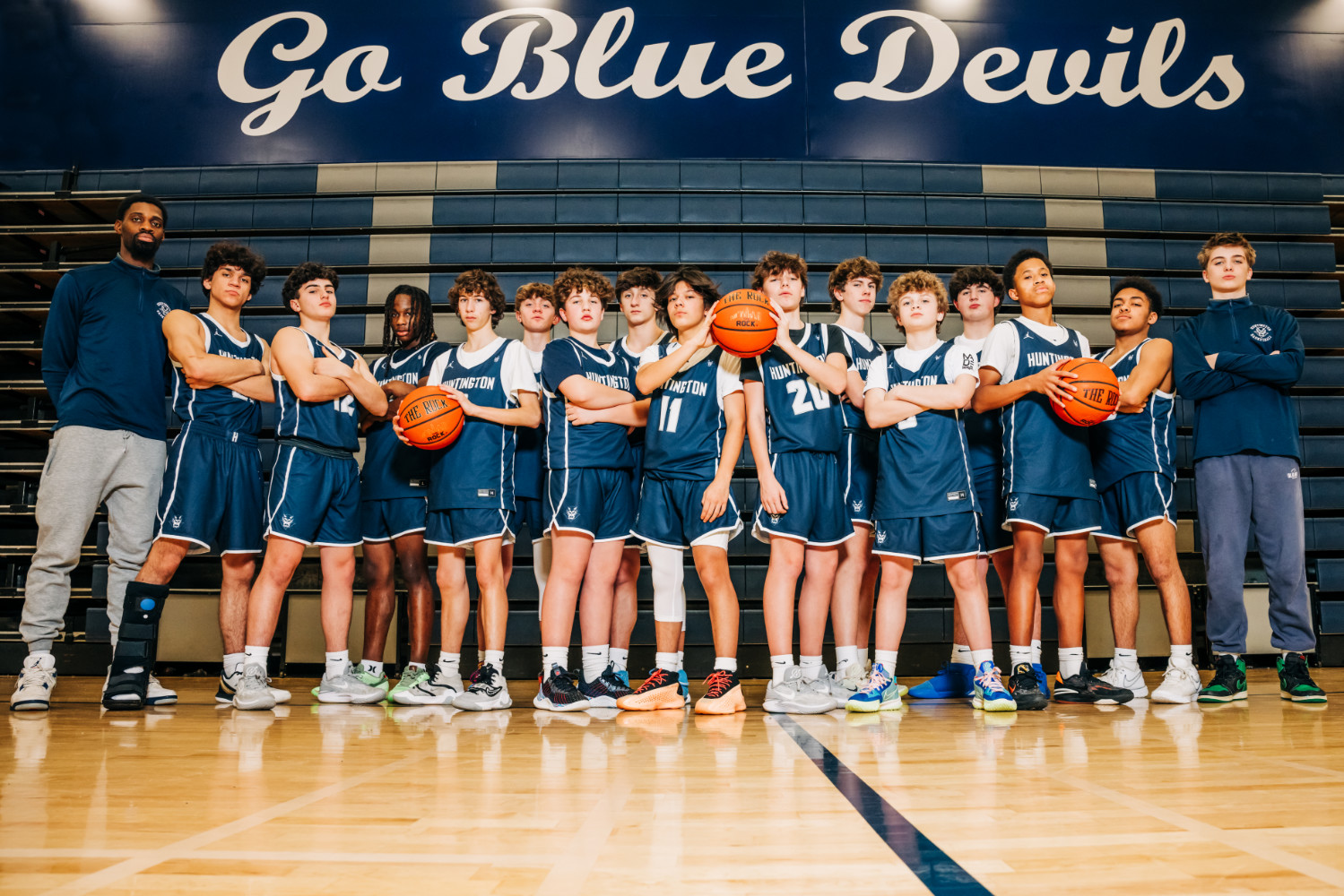  Huntington's JV boys' basketball team won 10 games this winter. (E. Beth Thomas photo)  