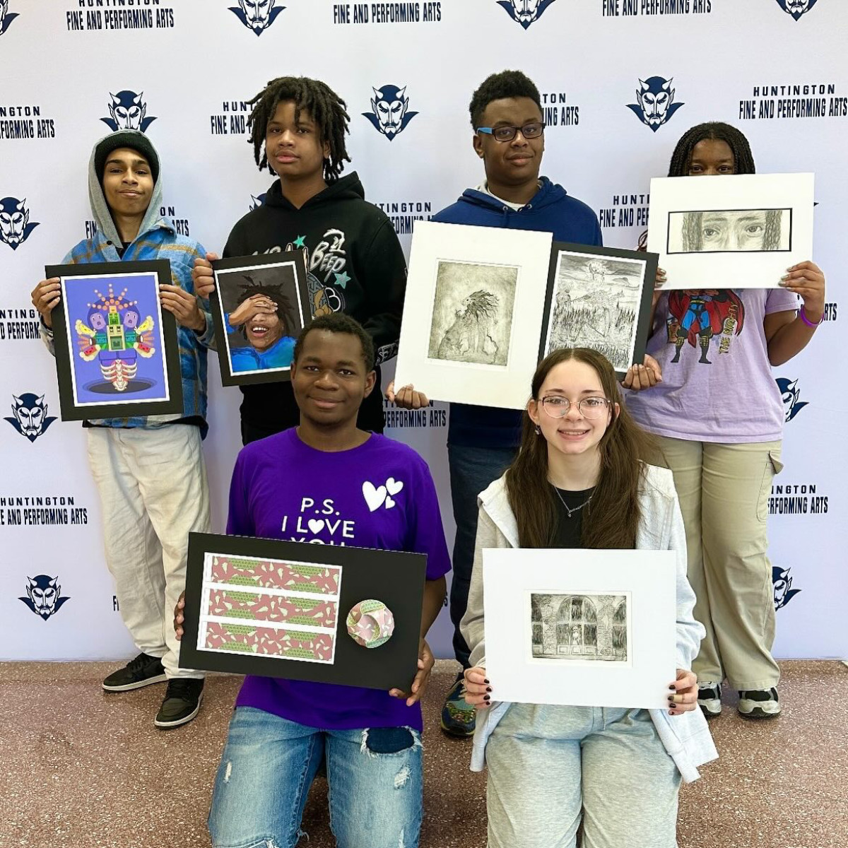  Huntington High School artists with pieces diplayed at the Heckscher Museum  