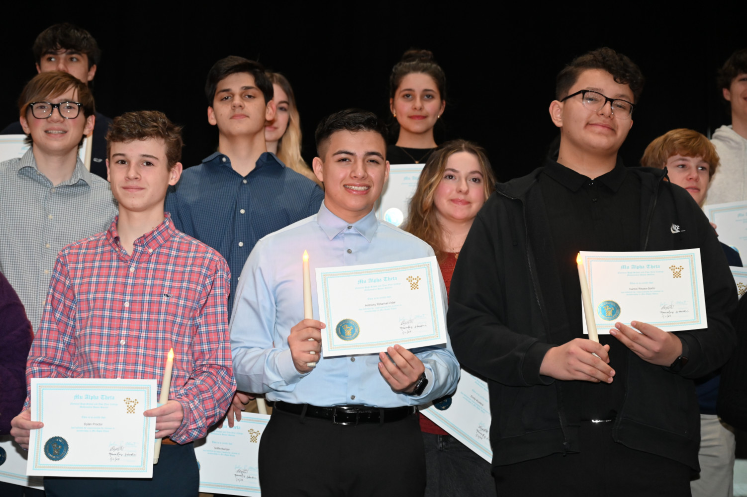  The induction ushered in 53 new Math Honor Society members.  