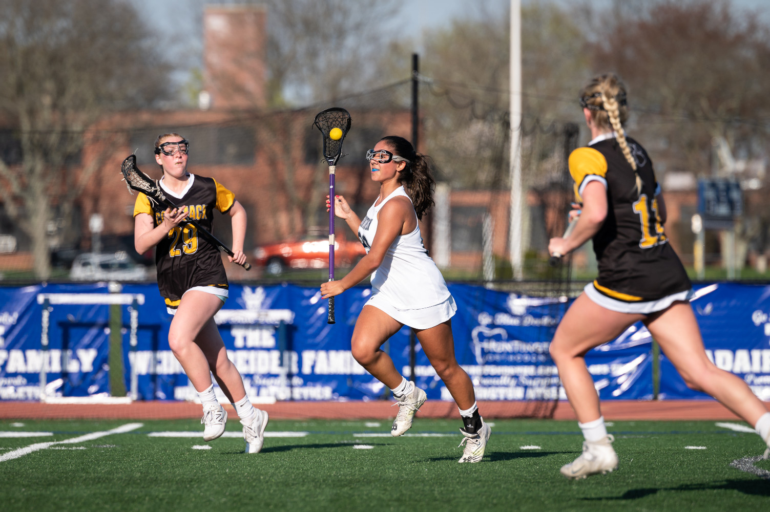  The Huntington girls' lacrosse program is seeking donation of unused equipment to help newcomers to the sport.   