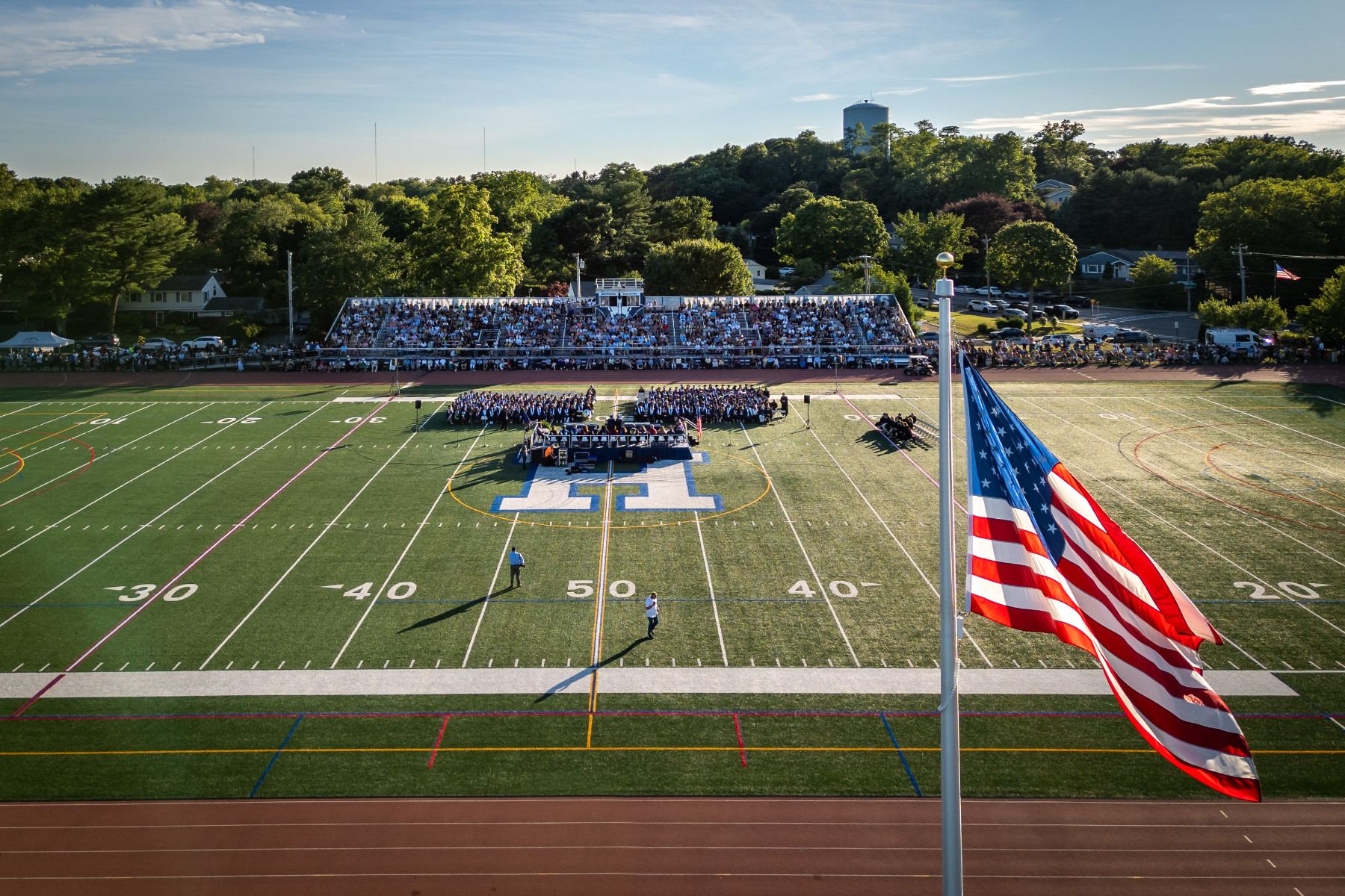  Blue Devil Stadium was packed for Huntington's 163rd commencement exercises. (Darin Reed photo.)  
