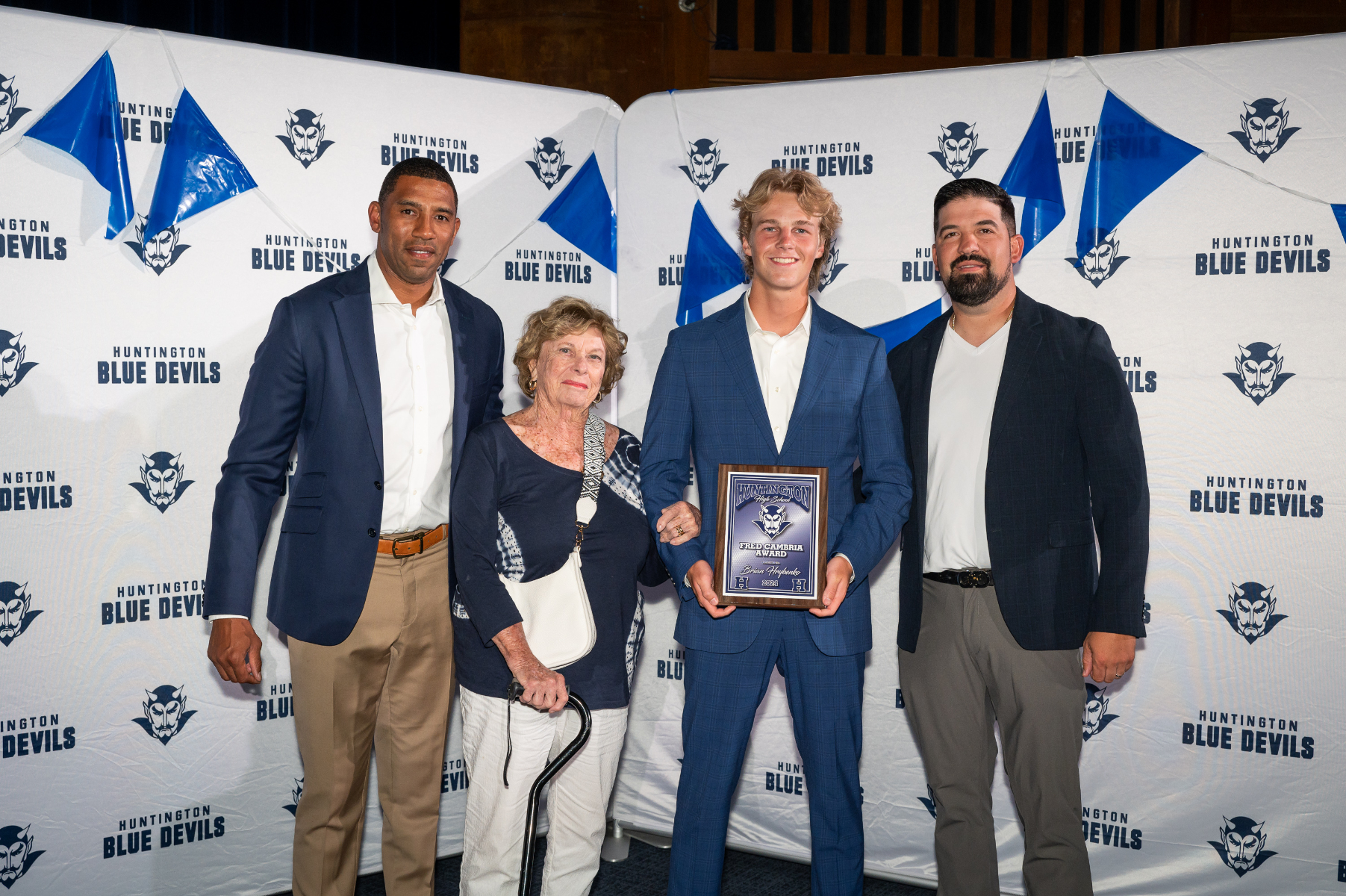  Brian Hrybenko with Julian Watts, Betsy Cambria and Andrew Gutierrez. (Darin Reed photo.)  