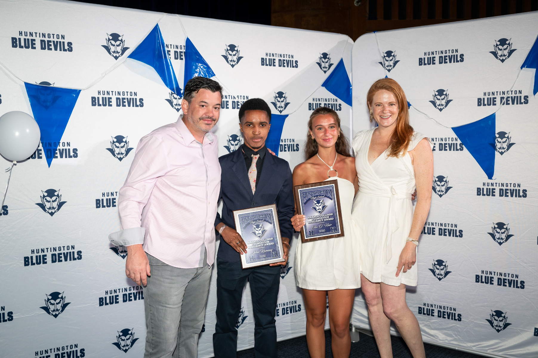  Jehu Ramsey and Ella O'Heir are flanked by Justin Cullinane and Erin Zammett-Ruddy. (Darin Reed photo.)  
