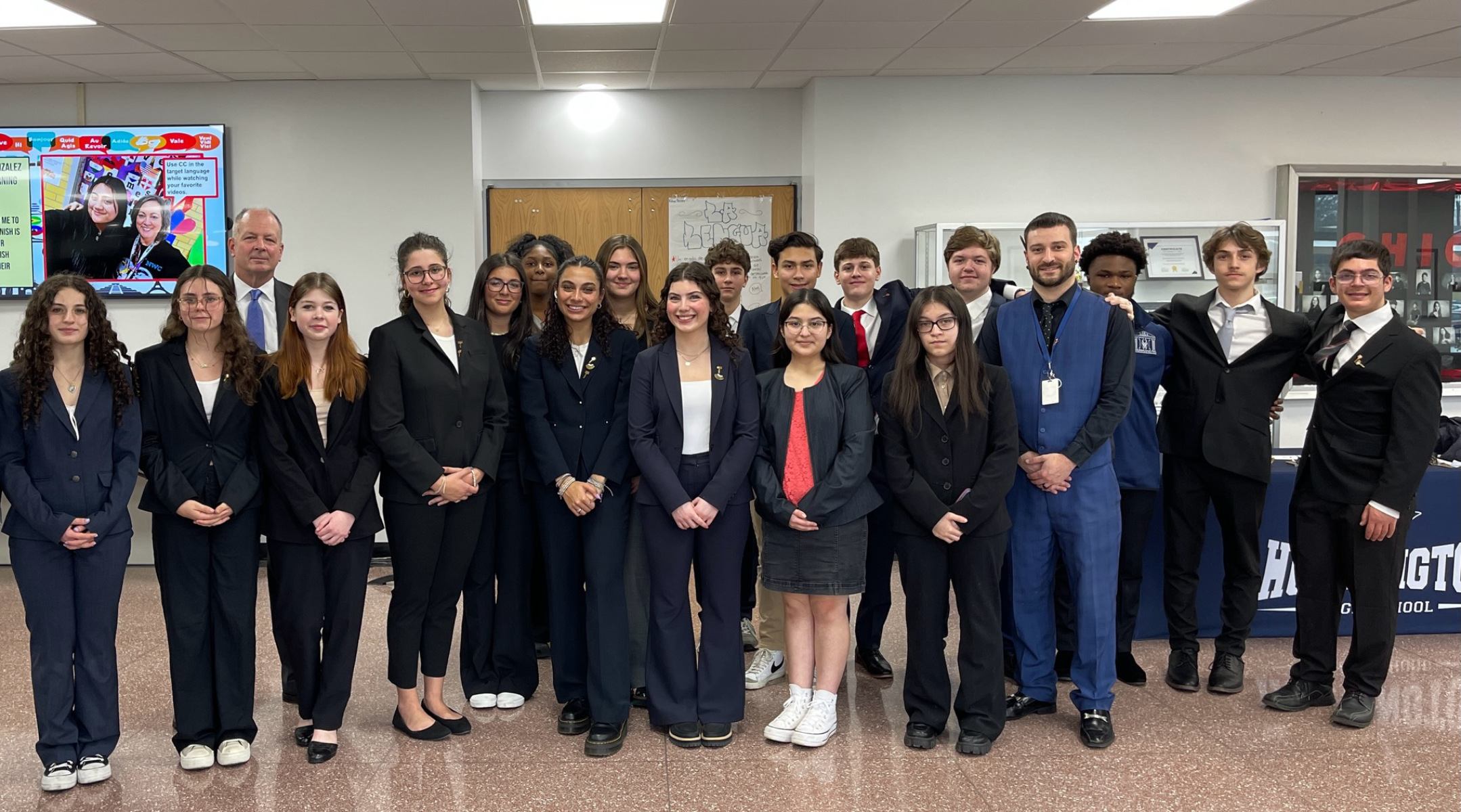  The Huntington High School mock trial team.   