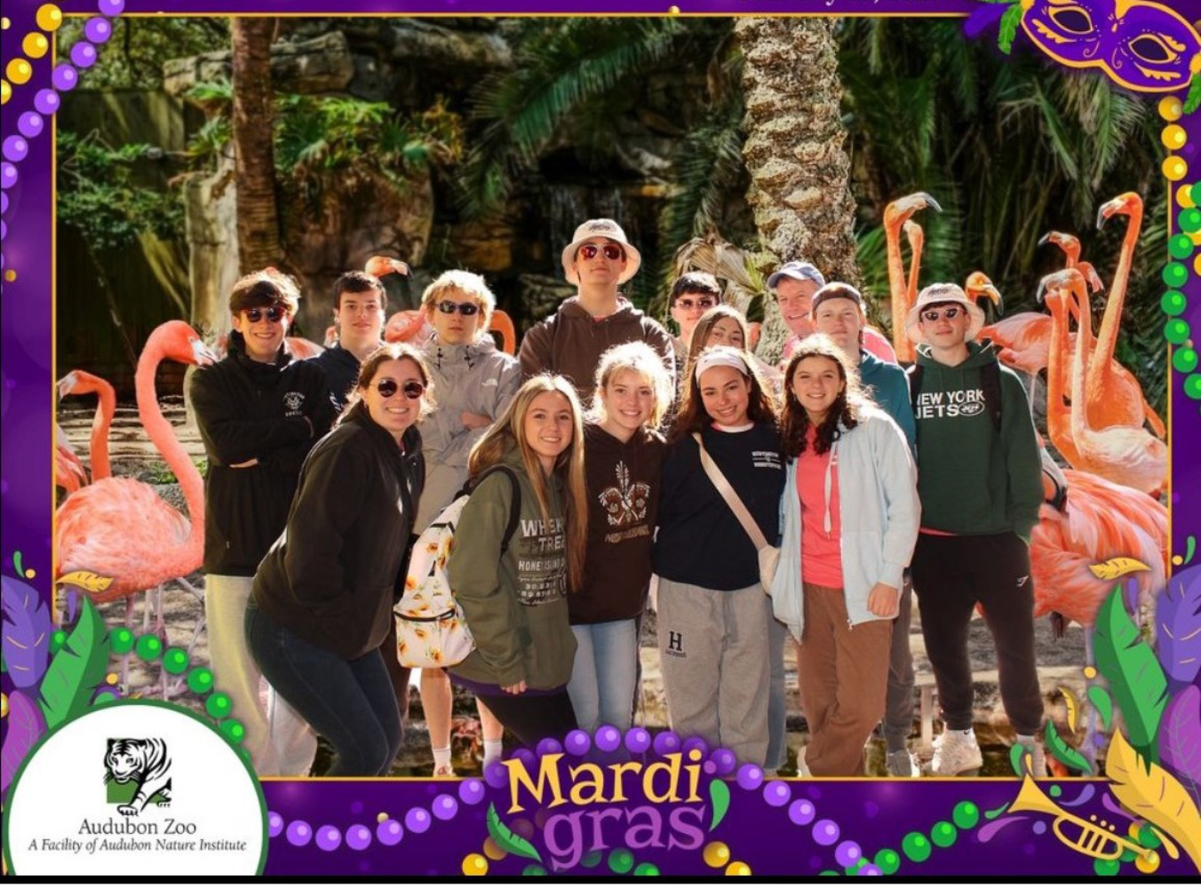 Huntington Habitat for Humanity members in New Orleans during a break in their work.