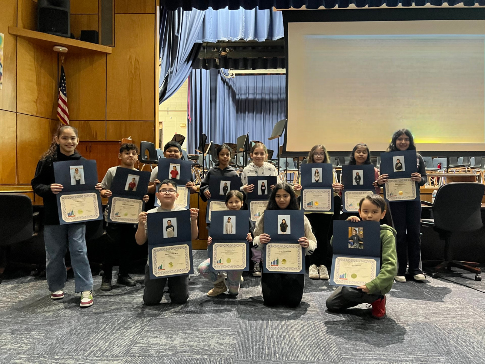 Jack Abrams STEM Magnet School fourth grade bilingual award recipients.