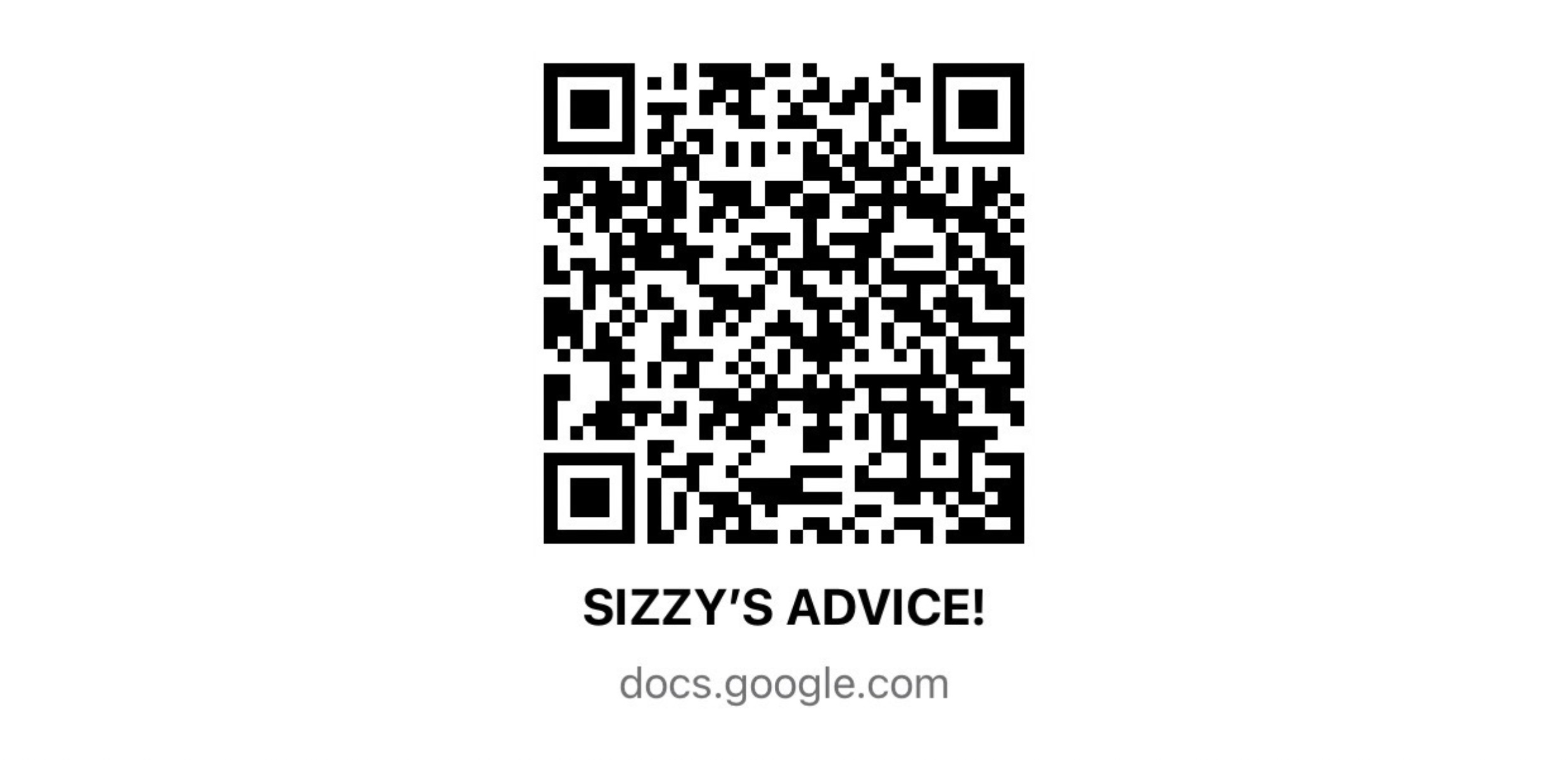  Scan this QR code to submit questions to the advice columnists.  