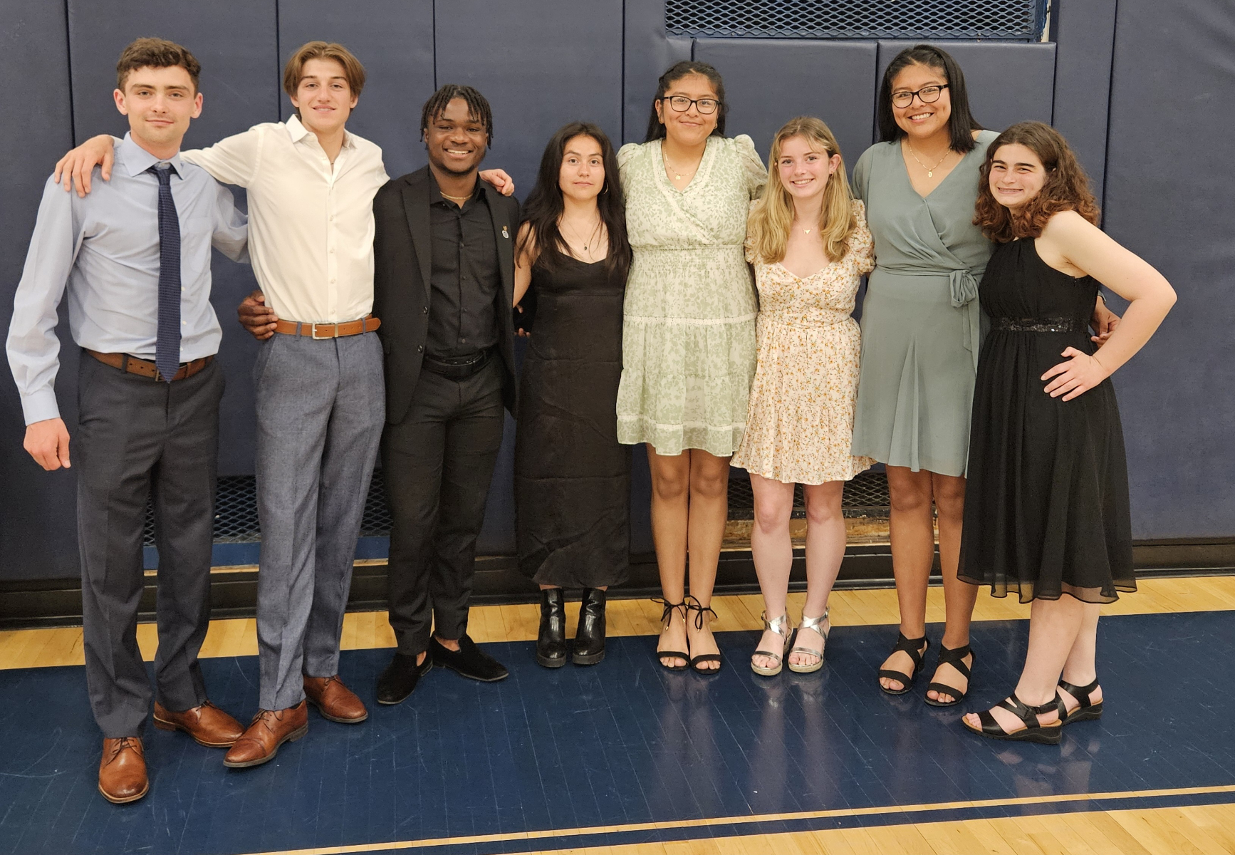  Blue Devil track and field boys' and girls' team members at the Distinguished Seniors dinner.  