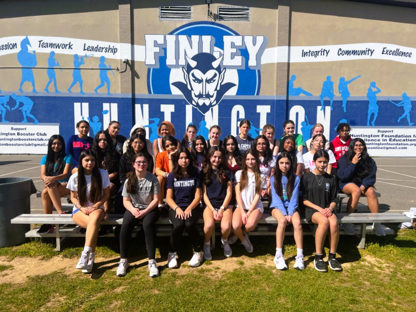  The J. Taylor Finley Middle School girls' track and field team.   