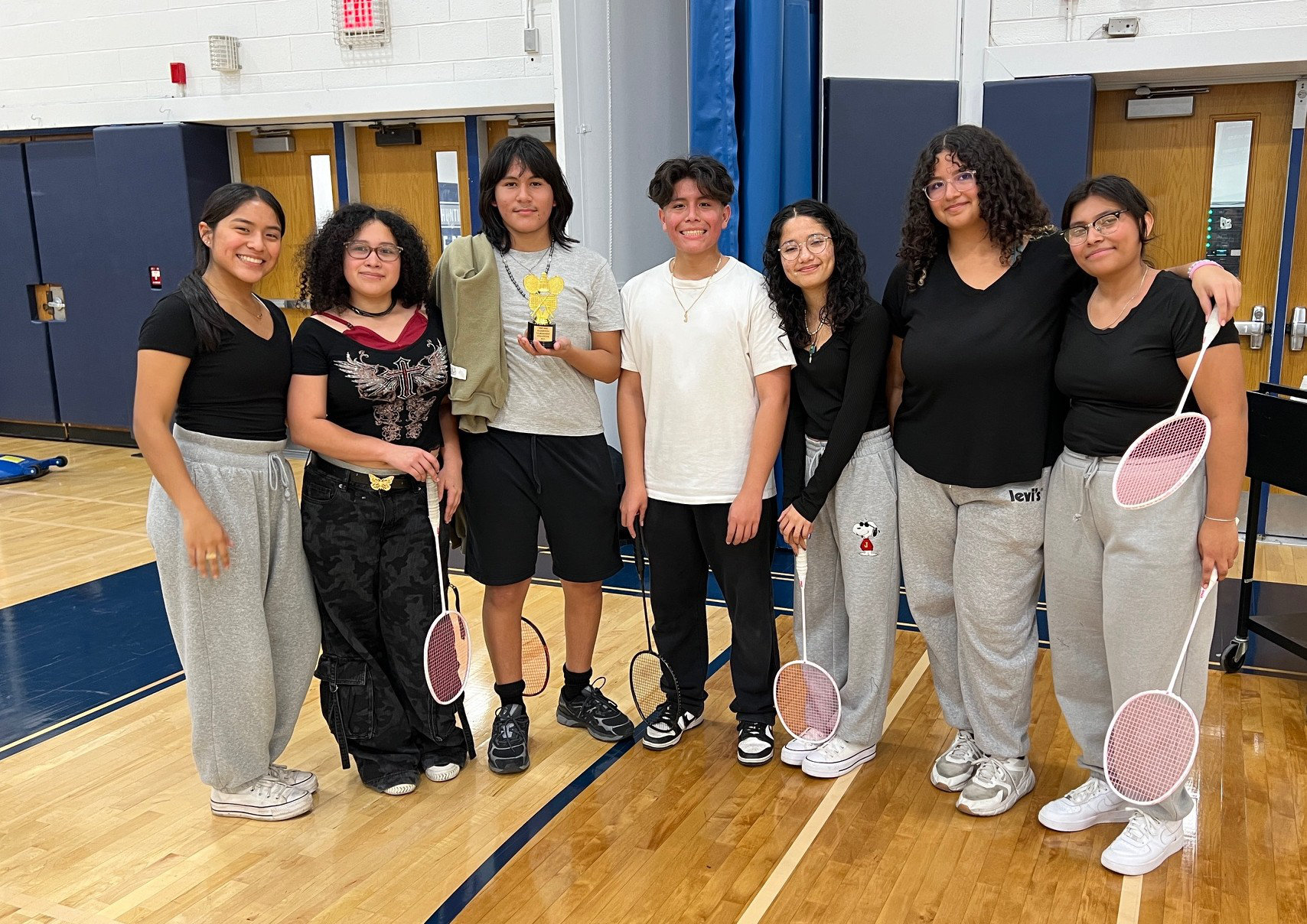 The action was exciting at the Math Honor Society's annual badminton tournament fundraiser.