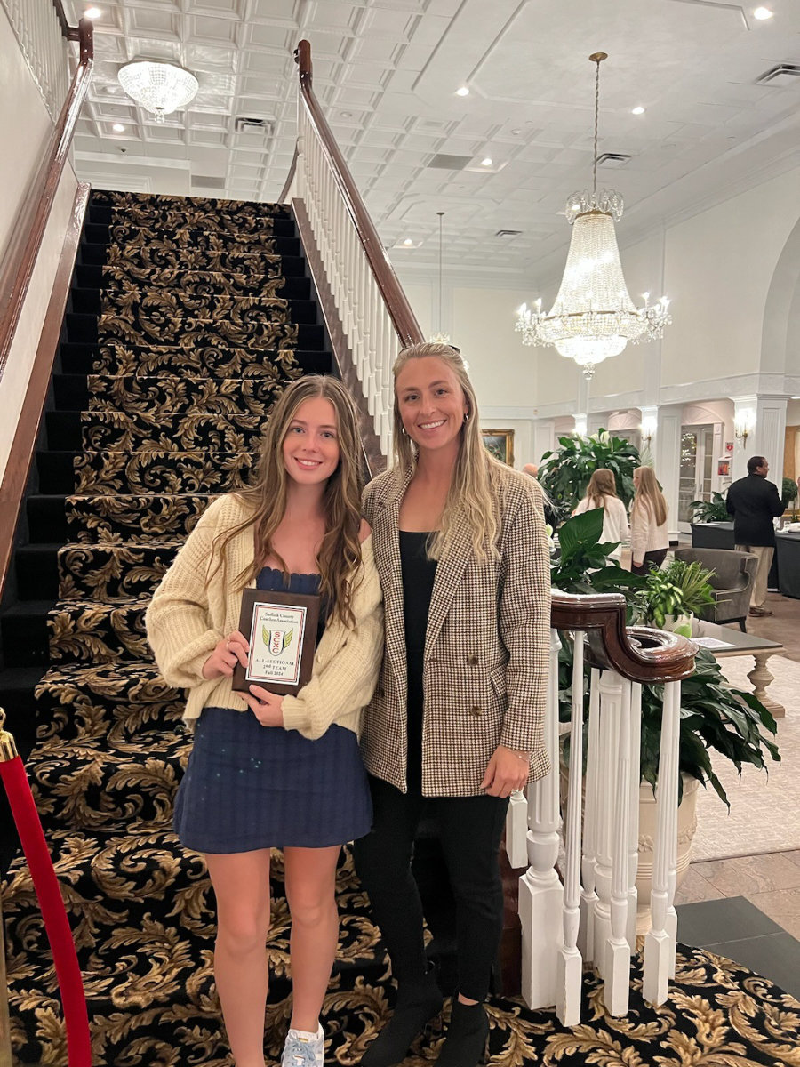 Kiley Barch and Coach Beth Andersen at the All-County dinner.
