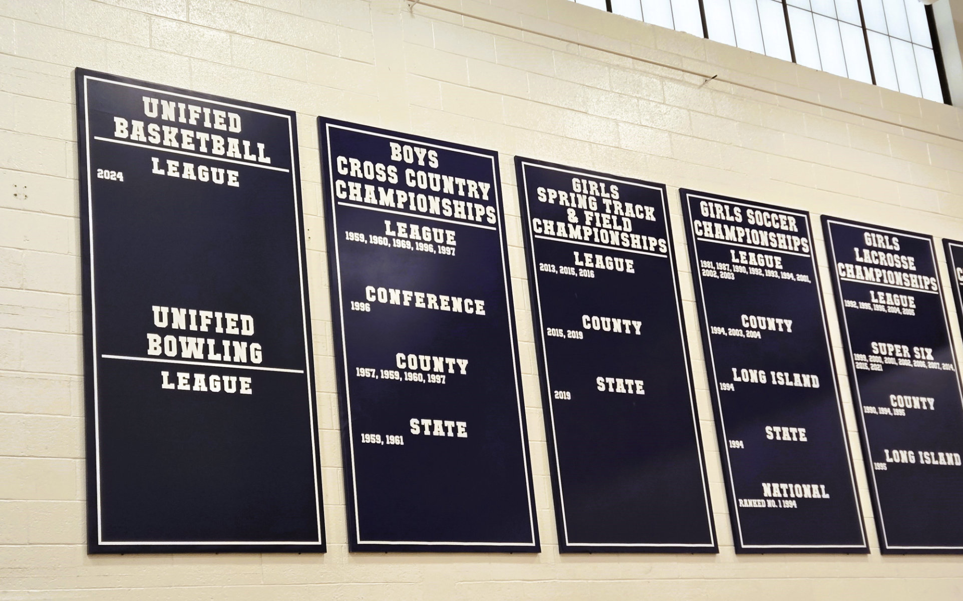 The new Unified Sports championship banner in Louis D. Giani Gymnasium (3)