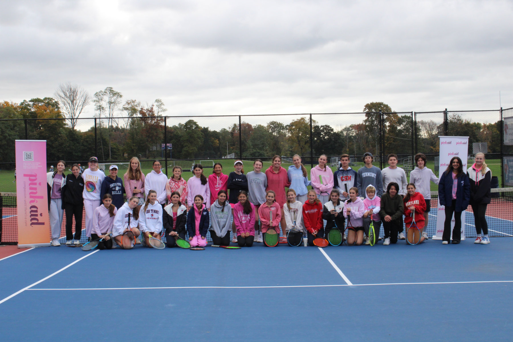 Participants in last fall's Pink Aid fundraising event at Cold Spring Harbor.