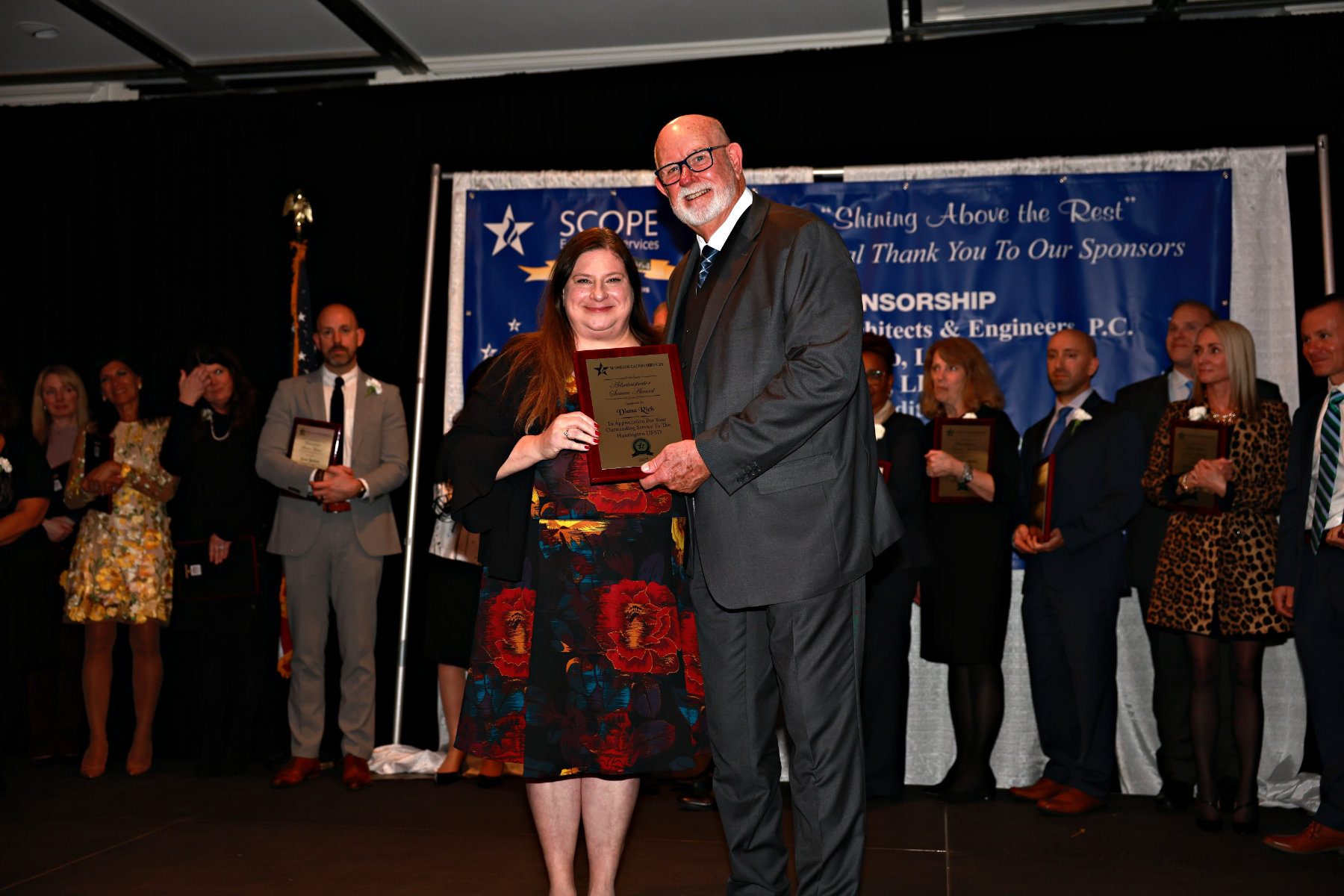  Huntington's Diana Rich with  SCOPE Executive Director George Duffy)   