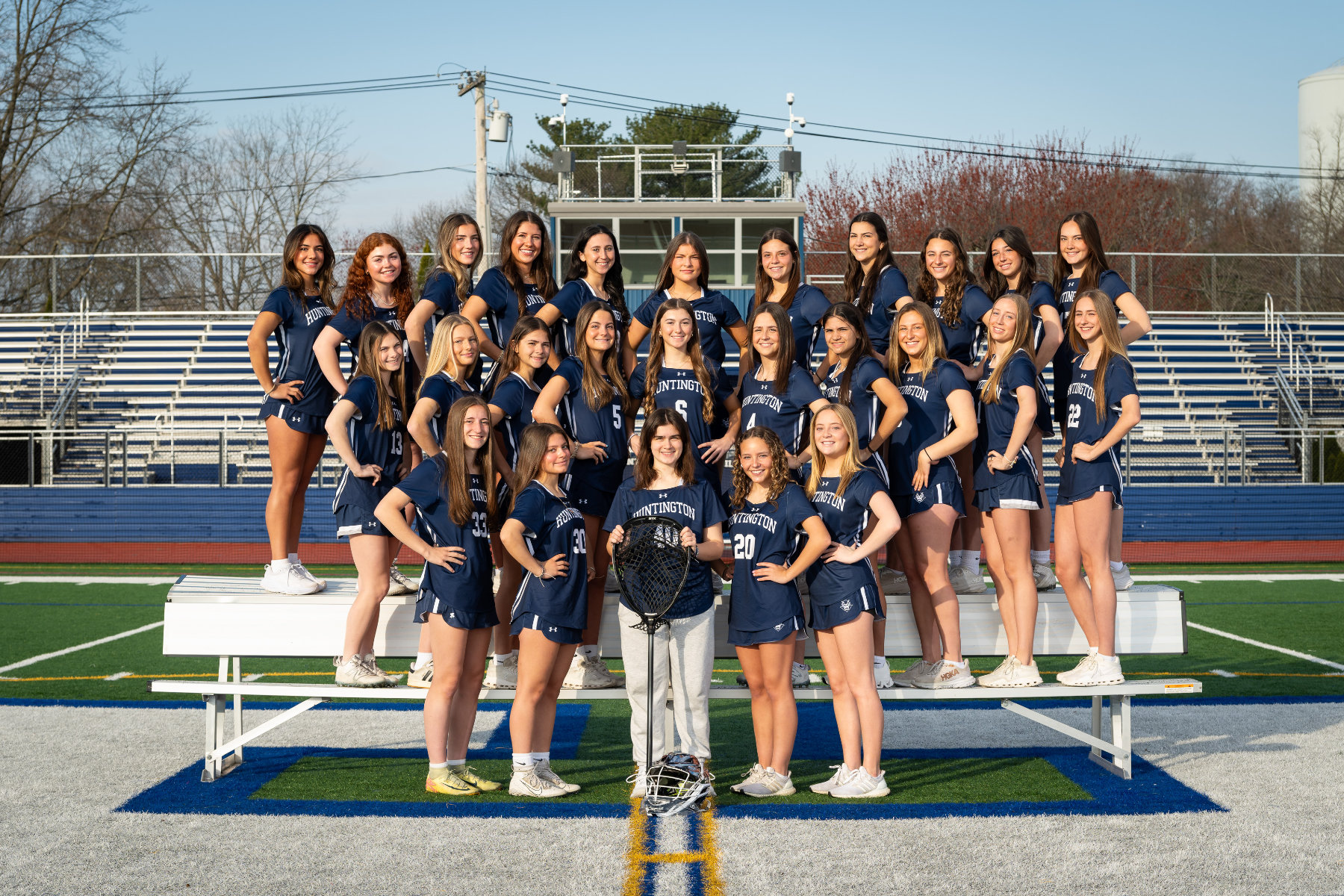 The 2025 Huntington High School varsity girls' lacrosse team. (Darin Reed photo.)