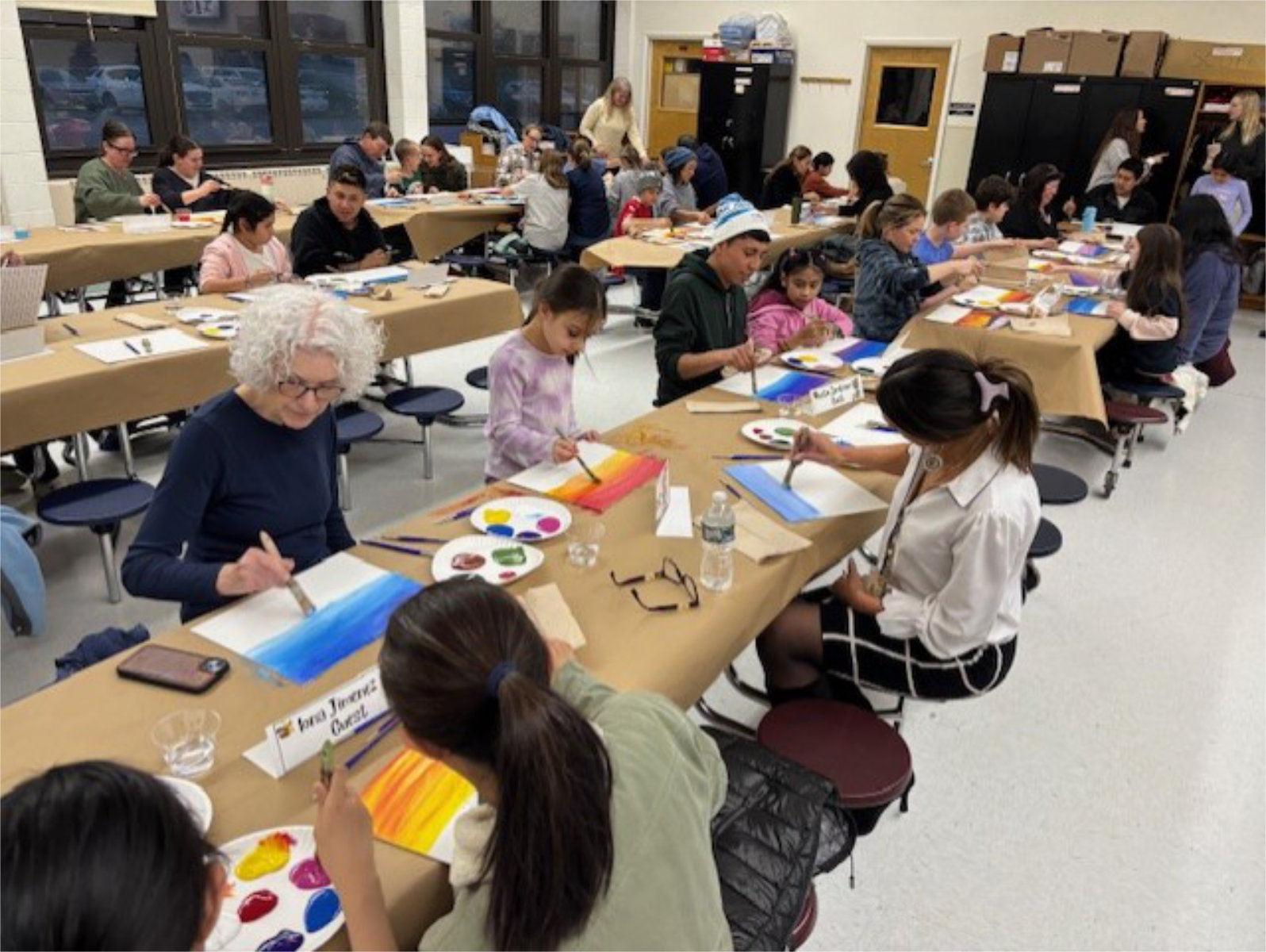 Everyone stayed busy during Family Engagement Night at Woodhull.