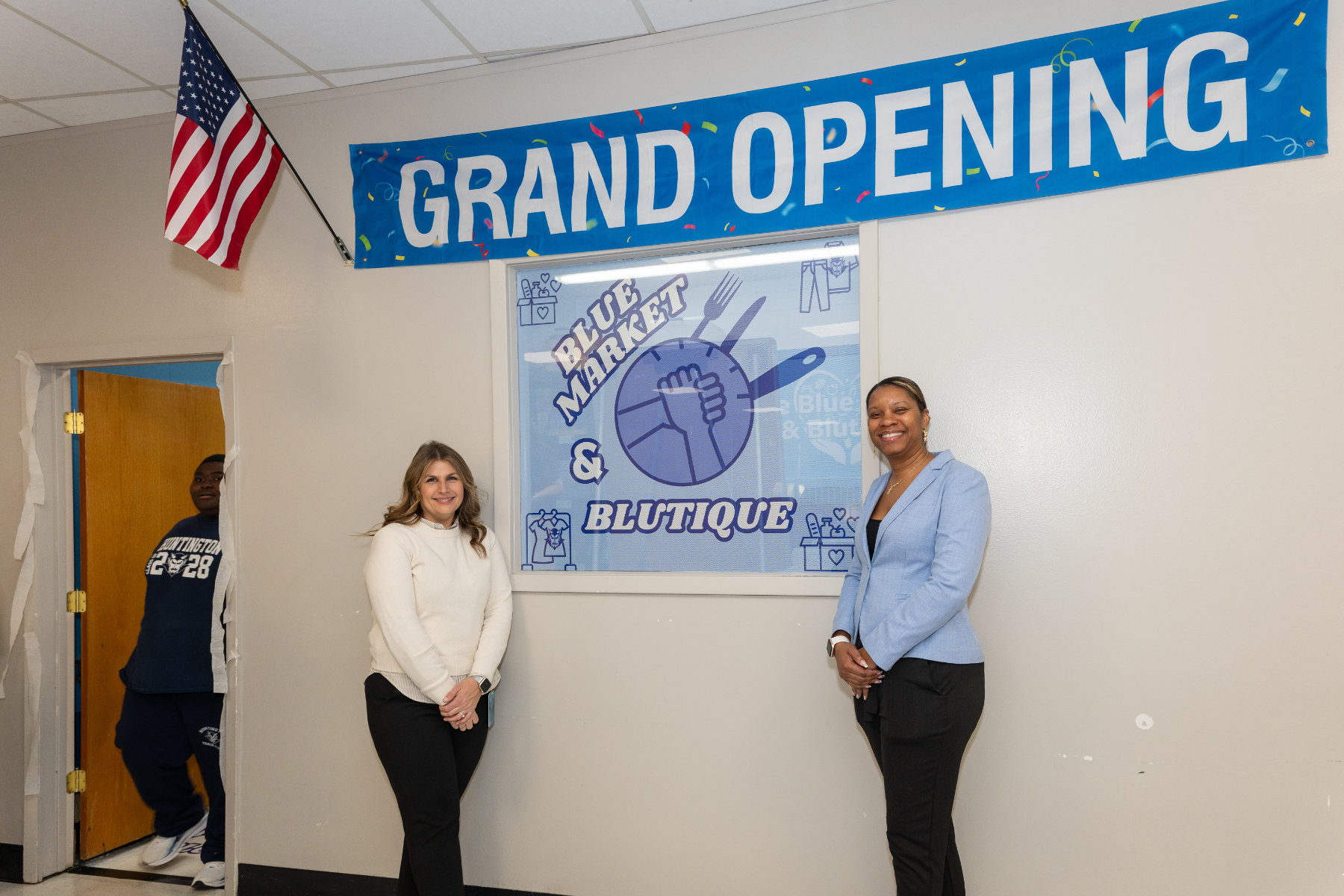 Trish Avelli and Rochelle C. Brown at the reopening. (Darin Reed photo.)