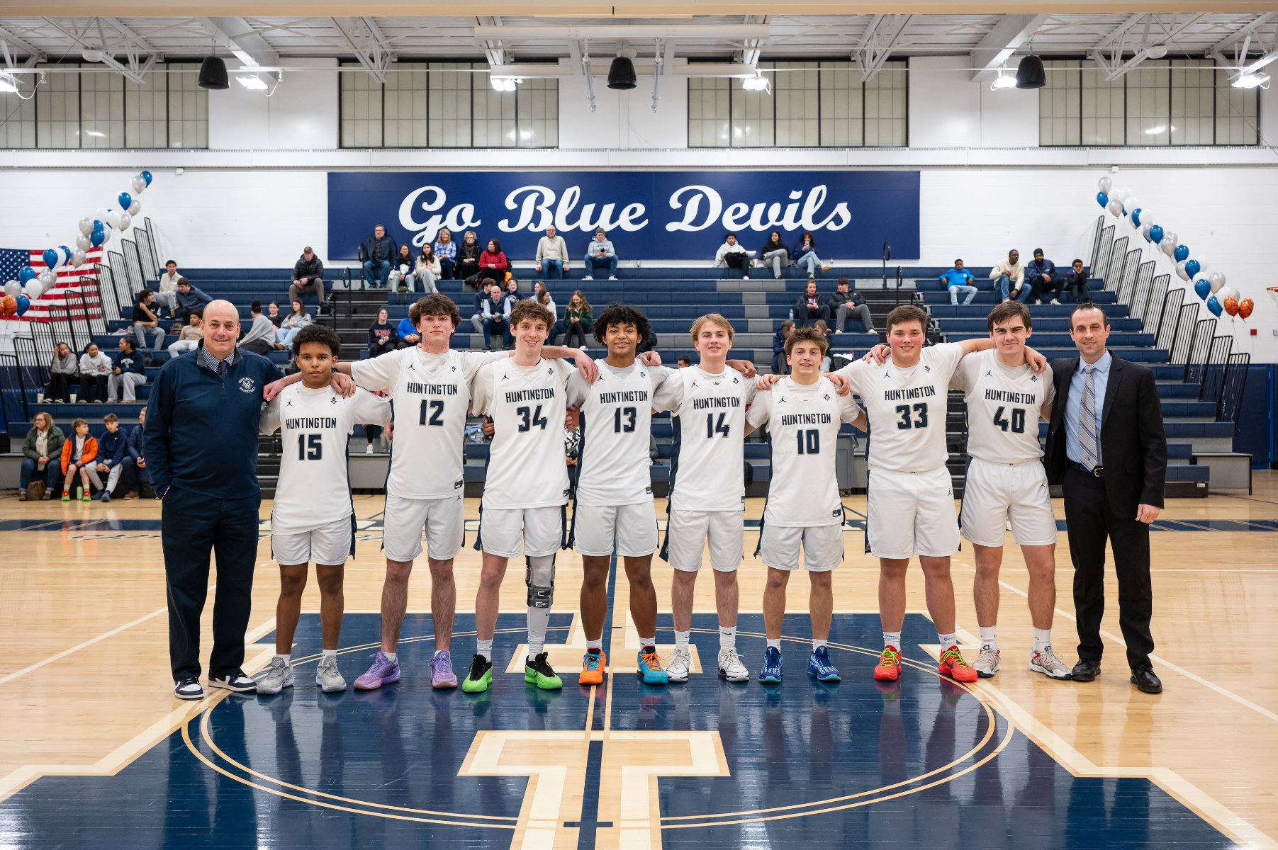  The eight special seniors with coach Andrew D'Eloia and Peter Lipka. (Darin Reed photo.)  
