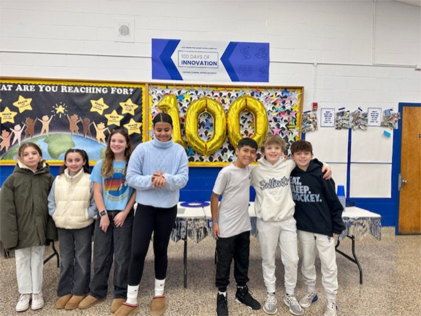  Jack Abrams School students celebrated the 100th Day of School with a pair of fun games compliments of the STEM PTA (1)  
