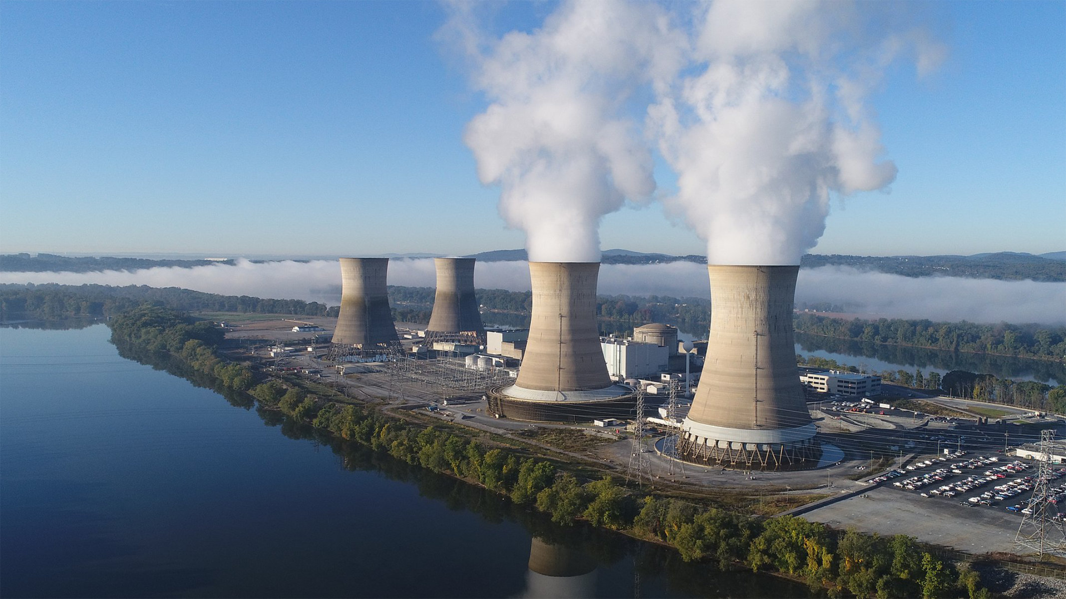  The Three Mile Island Nuclear Generating Station in Pennsylvania in the 1970s.  