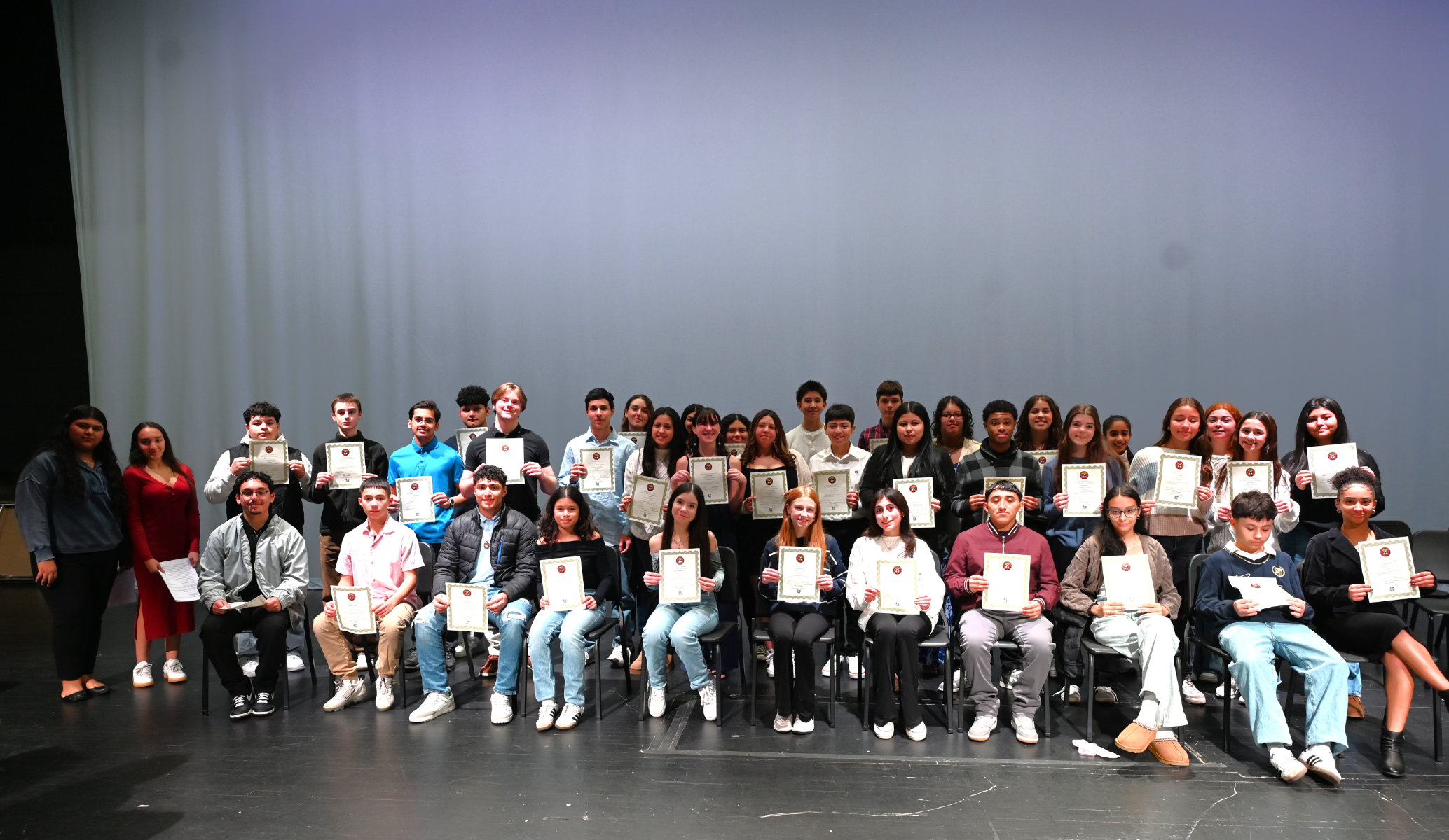 The Spanish Honor Society inducted the most new members during the event (2)