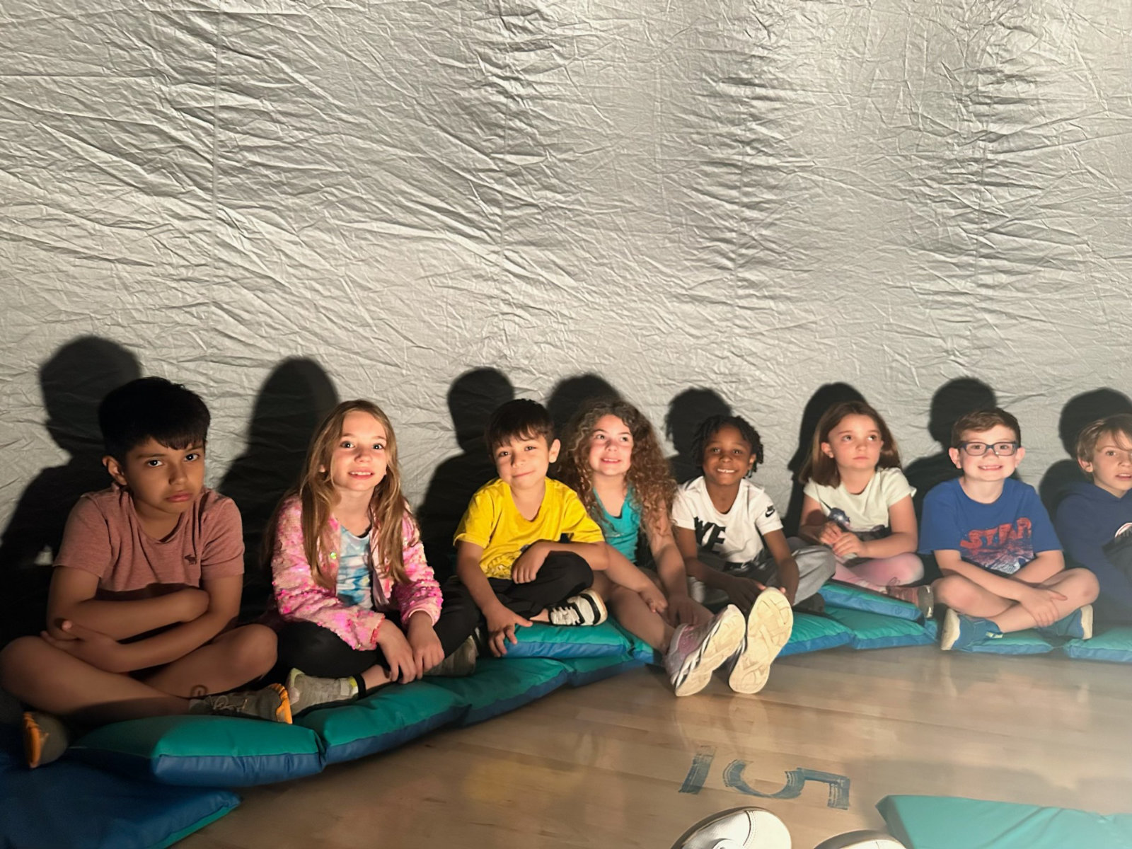  Washington School students inside the Star Lab.  