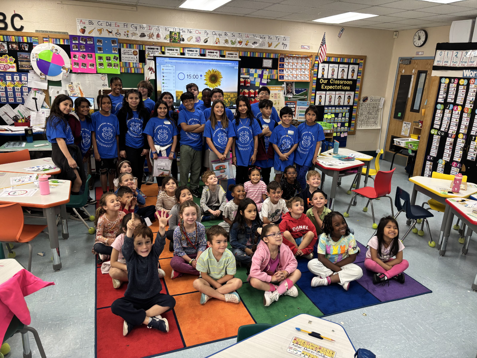Learners Who Lead students visited district classrooms.