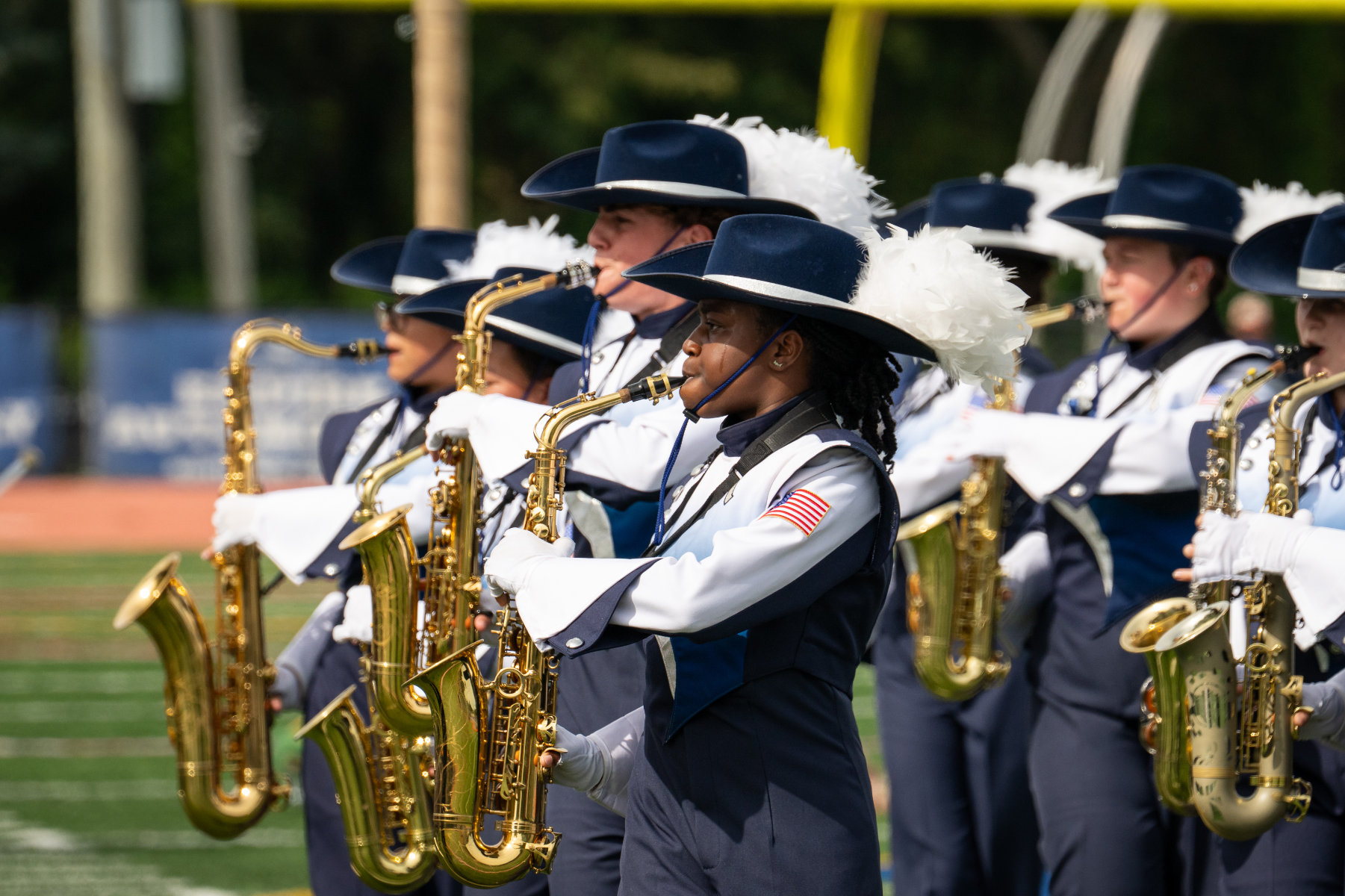  The Blue Devil marching band is prepping for the state championships. (Darin Reed photo.)  