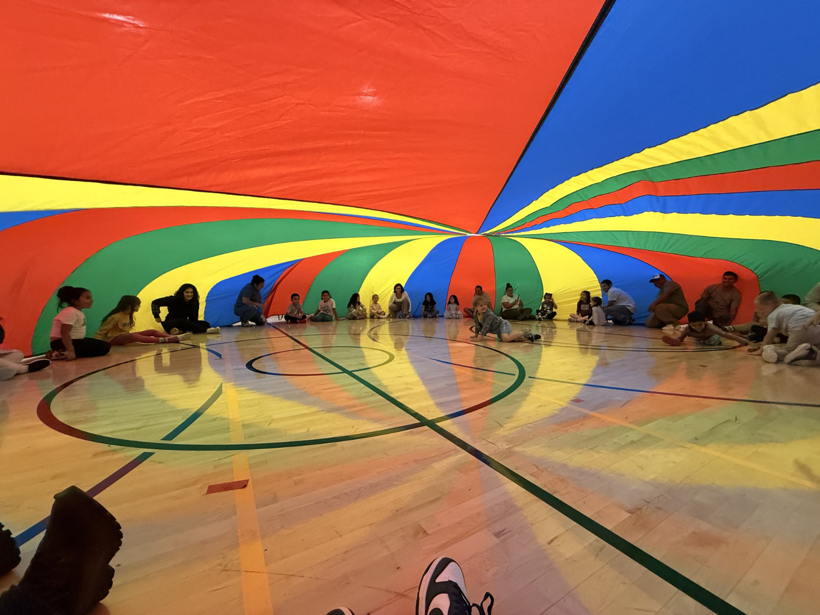 Parachute activities were popular and fun at Washington Family Engagement Night (2)