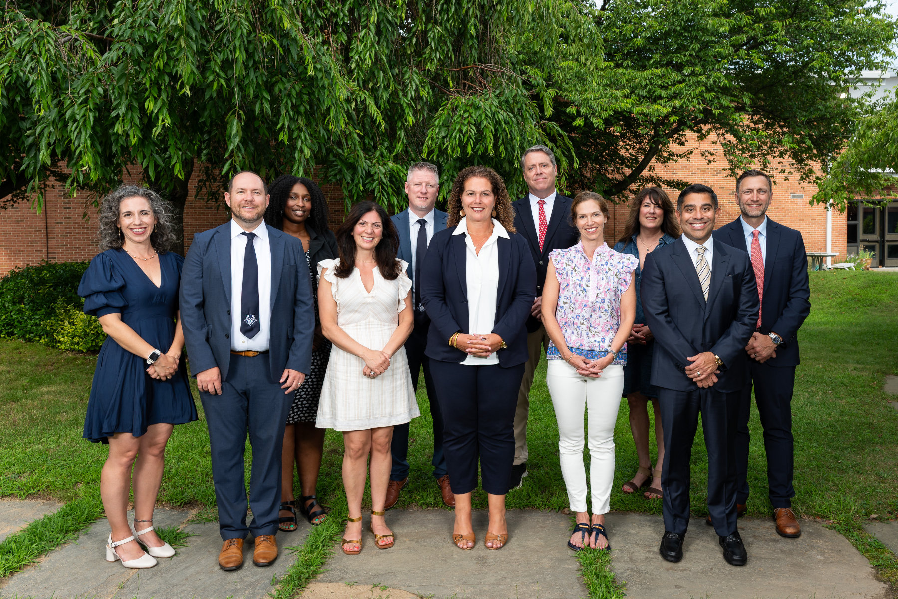  The Huntington School Board and central administration. (Darin Reed photo.)  
