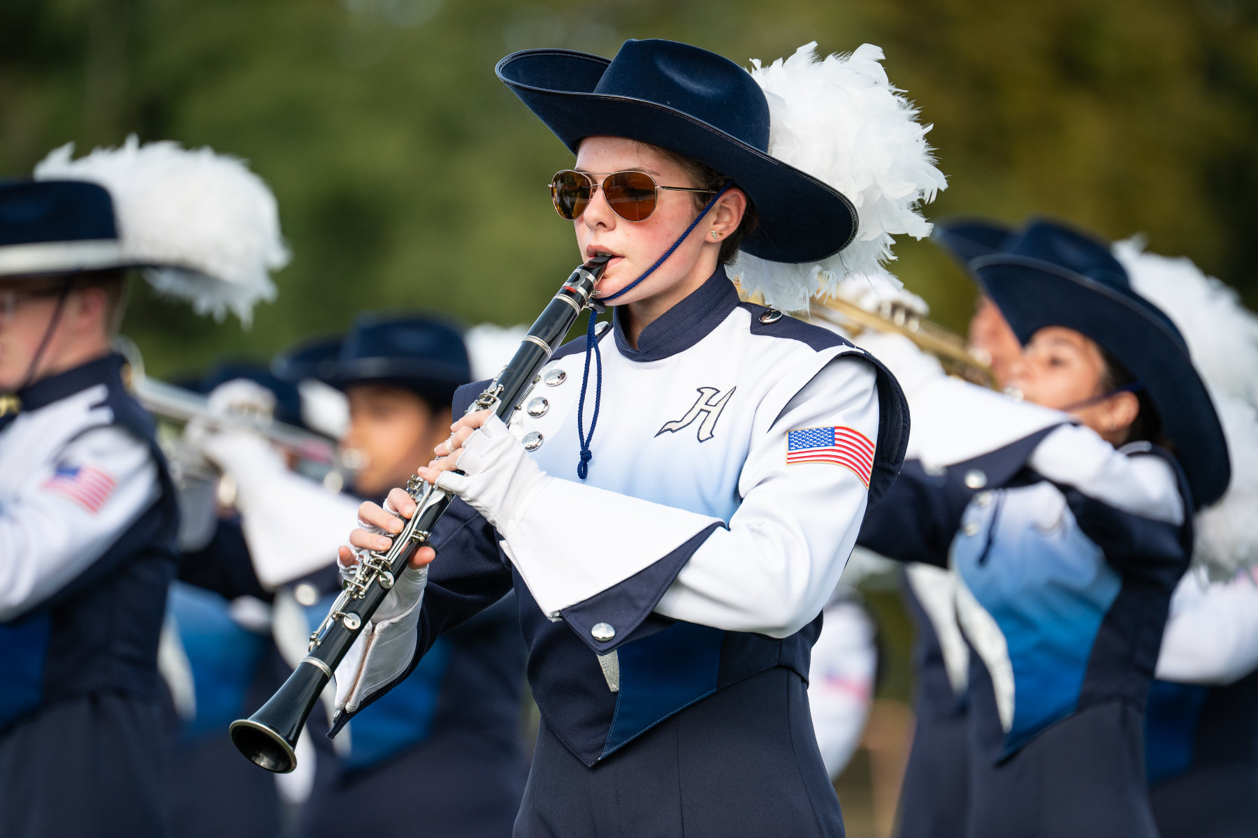 The Blue Devil band performed last Saturday at halftime. (Darin Reed photo)  