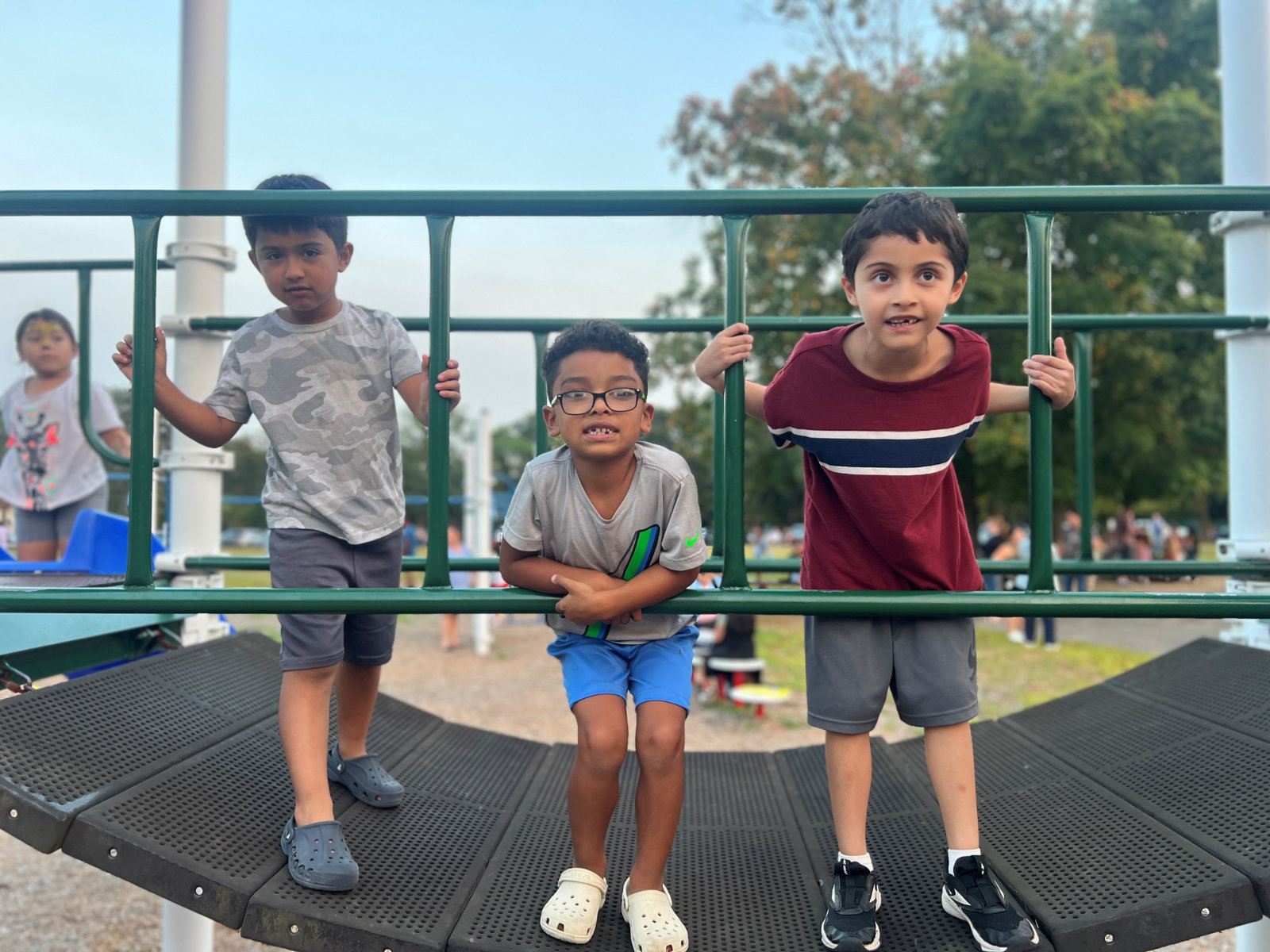  Plenty of students turned out for the Jefferson School block party.  