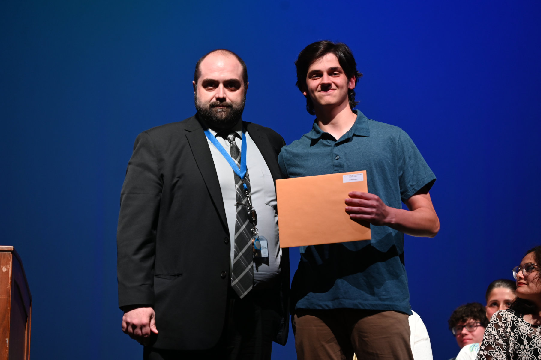  Dr. Ricky V. Papandrea Jr. with NY Benefits for Educators & Students Trust Scholarship winner Griffin Kanzer   
