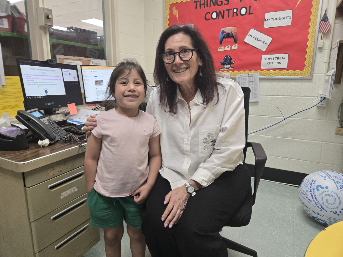  Linda Kohan working in her office at Washington School earlier this week   