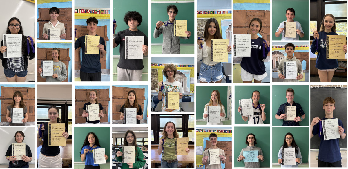  Huntington's National Latin Exam Award recipients  