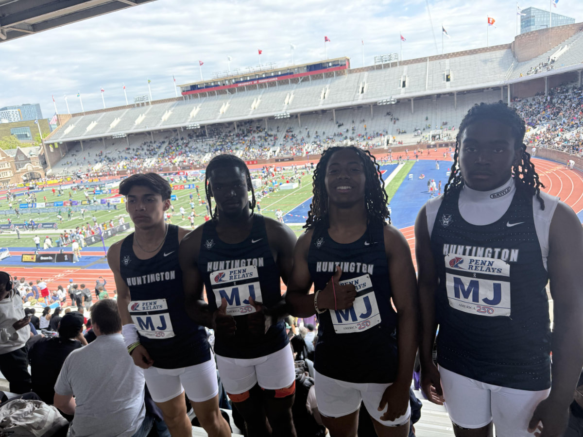 The Huntington athletes at Franklin Field in Philadelphia.