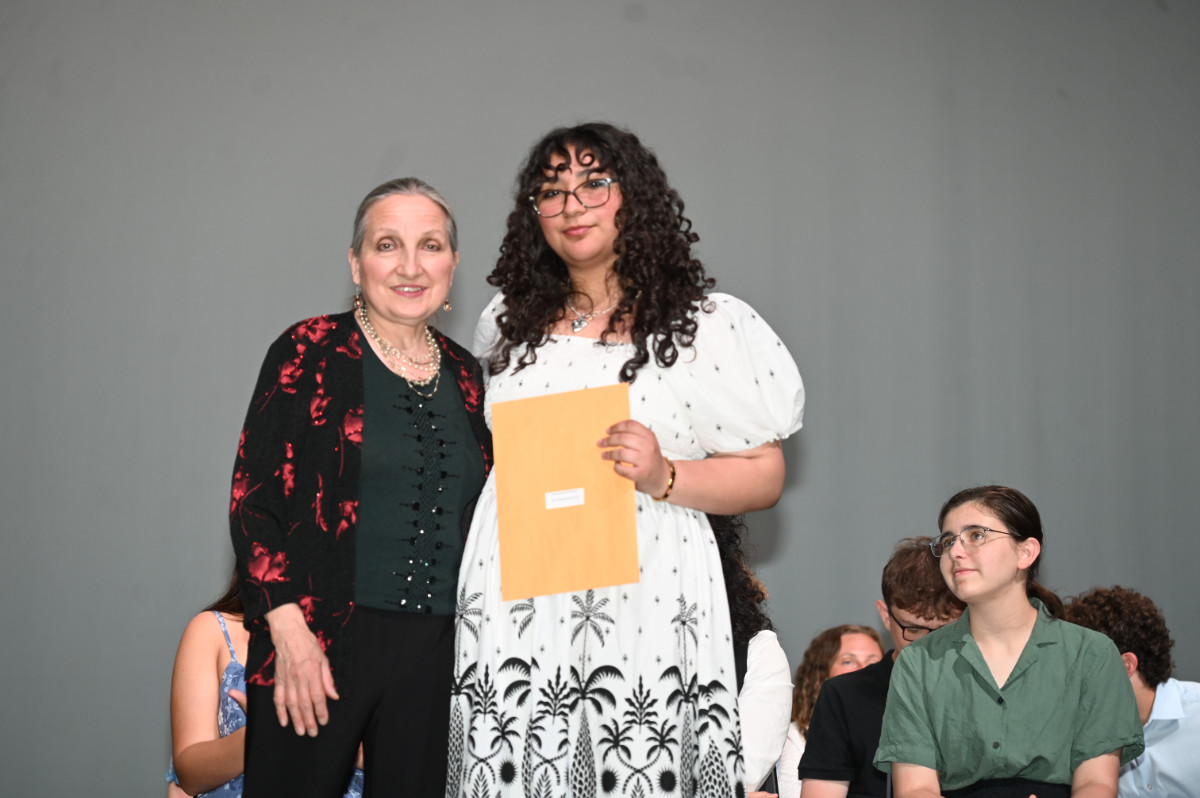  Photography Award recipient Arly Moreira Portillo with Kim Valerio  