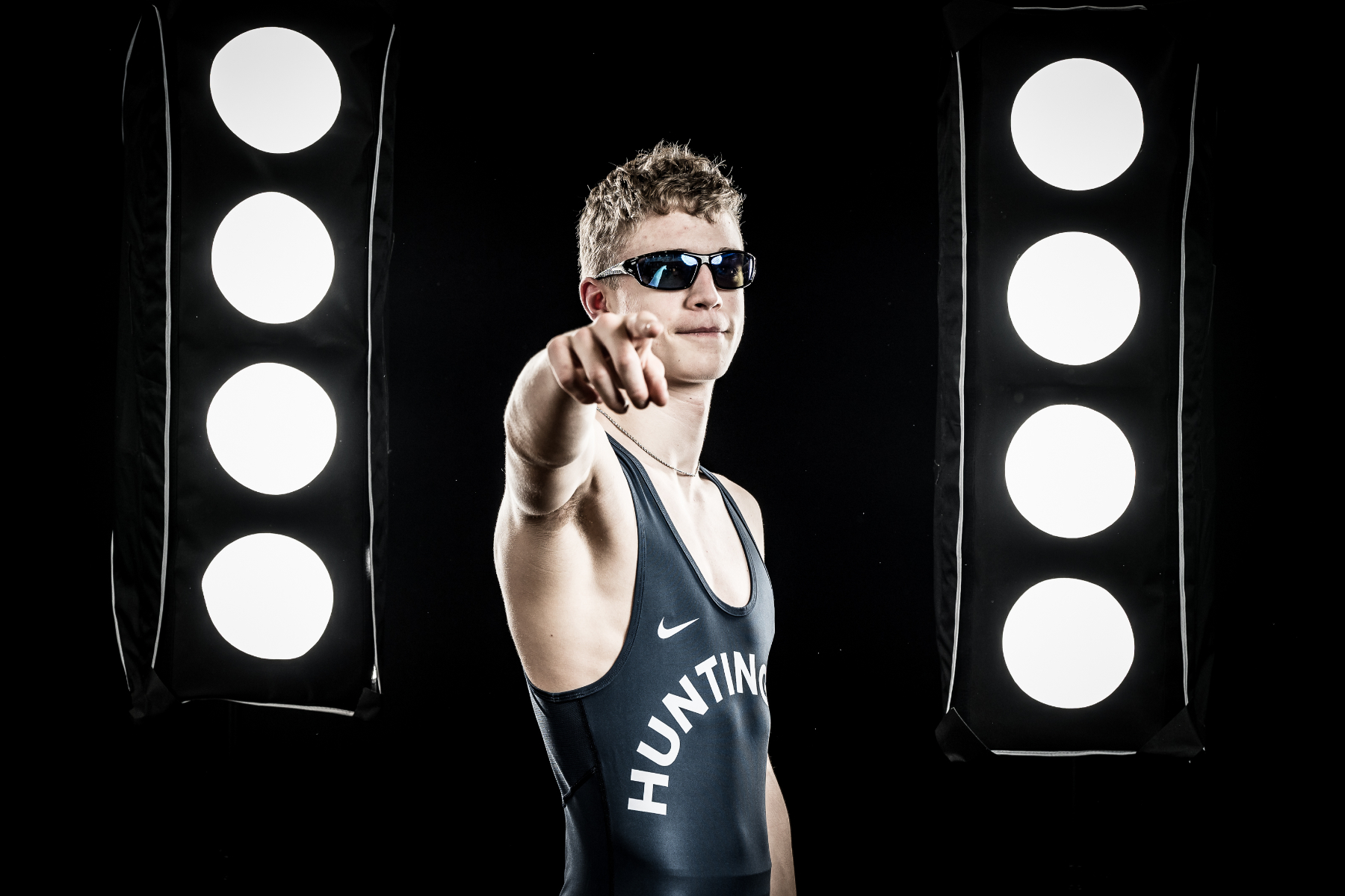  Sophomore Charlie Cirlincione will be on the mat for Huntington on Saturday. (Alex Boeckmann photo.)  