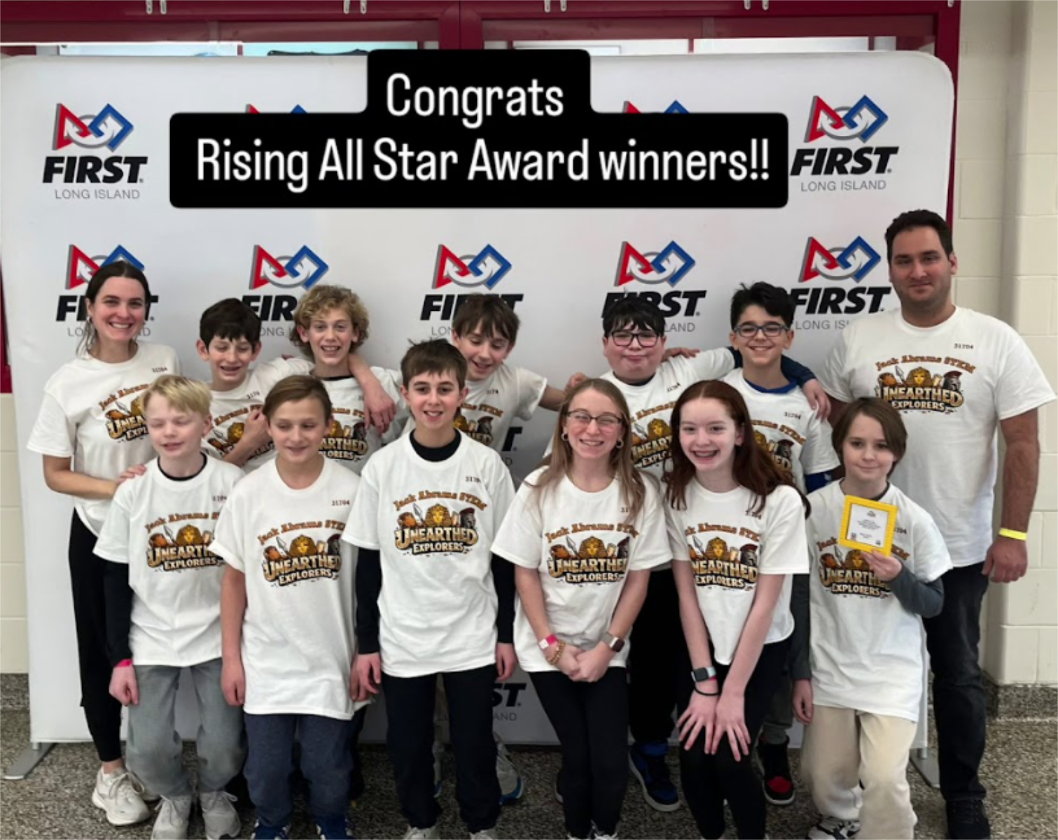  Jack Abrams School sixth grade Rising All Star Award recipients.  